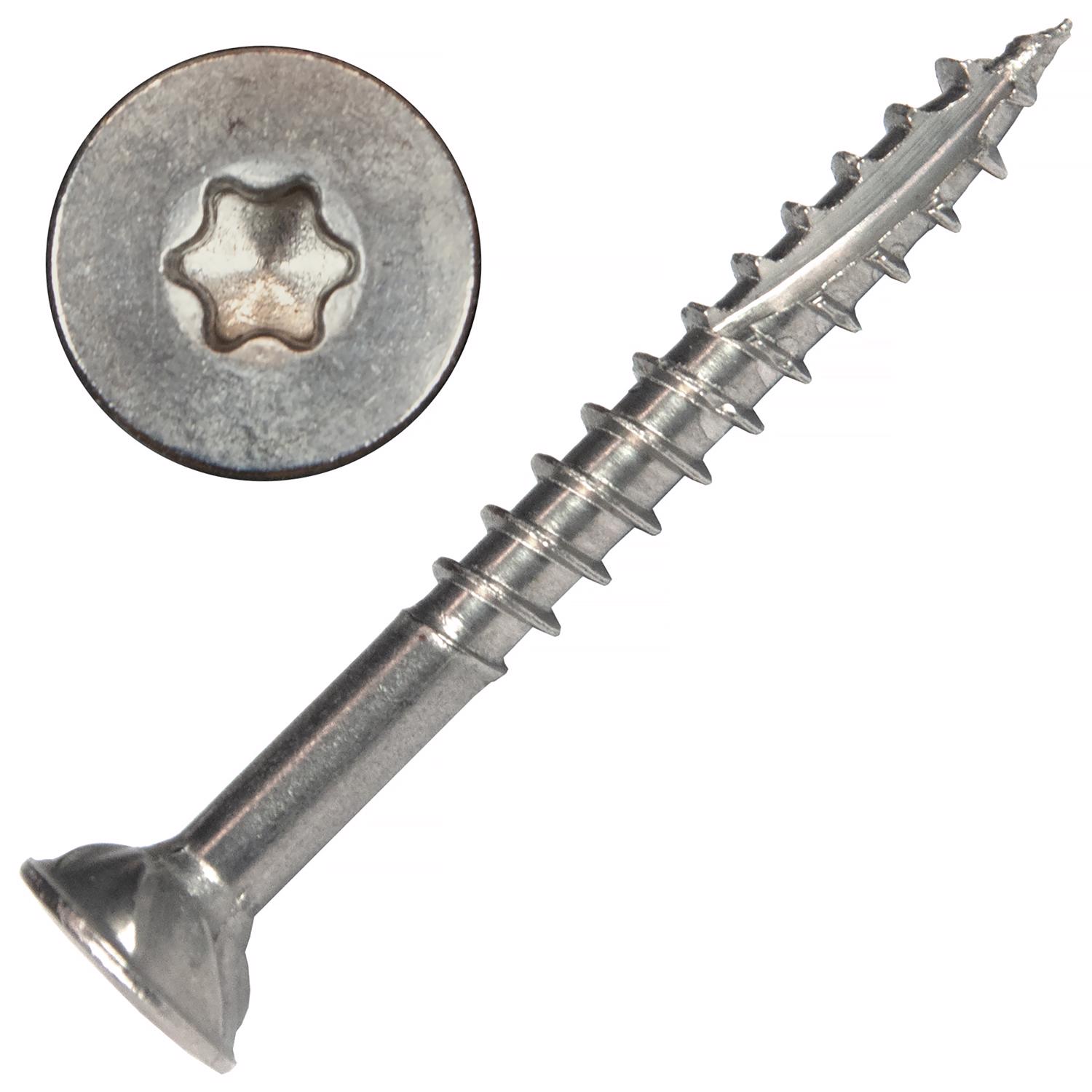Screw Products AXIS No. 8 X 1-1/2 in. L Star Stainless Steel Wood Screws 1 lb 178 pk - Jamoozus