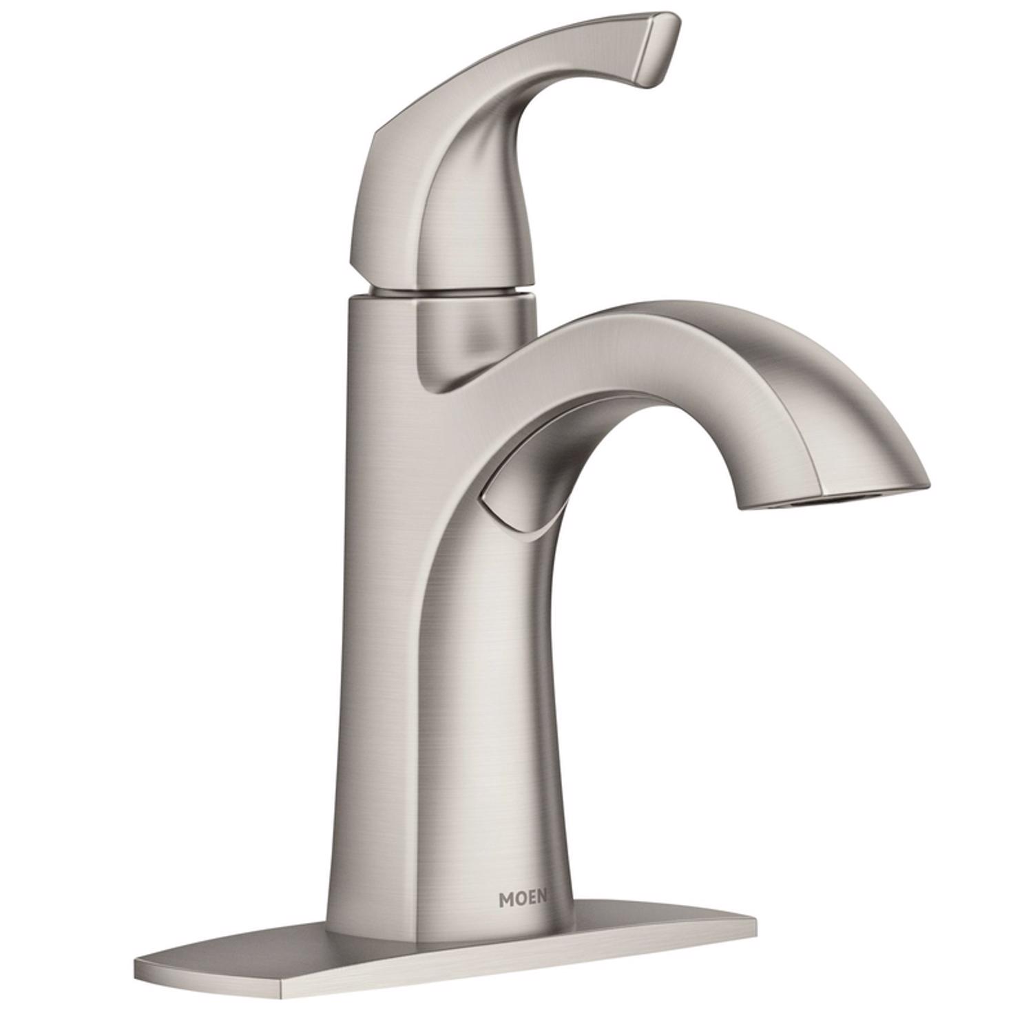 Moen Lindor Brushed Nickel Bathroom Faucet 4 in. - Jamoozus