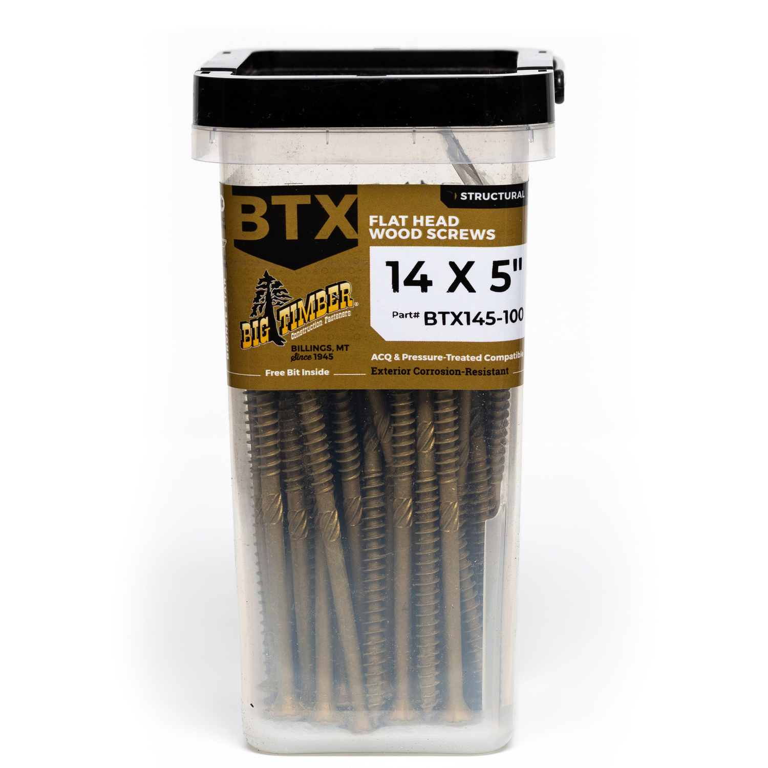 Big Timber No. 14 X 5 in. L Star Bronze Wood Screws 100 pk - Jamoozus