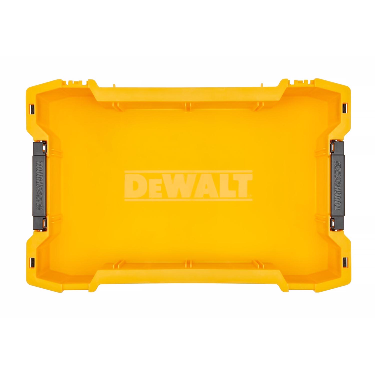 DeWalt ToughSystem 12.05 in. W X 4.5 in. H Deep Tool Tray Polypropylene 1 compartments Black/Yellow - Jamoozus