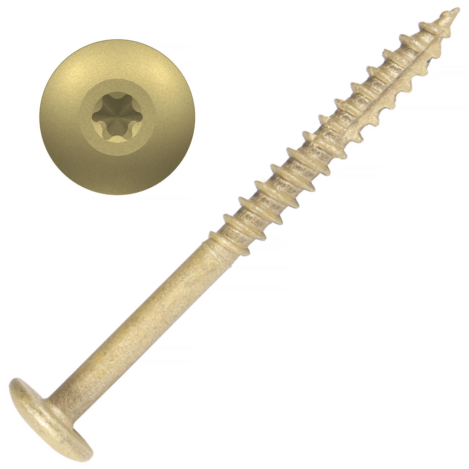 Screw Products AURA No. 10 X 2.5 in. L Star Coated Cabinet Screws 1 lb 63 pk - Jamoozus