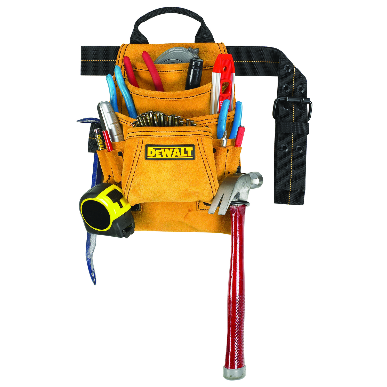 DeWalt 4.25 in. W X 15 in. H Suede Tool Bag 10 pocket Tan 1 pc - Jamoozus