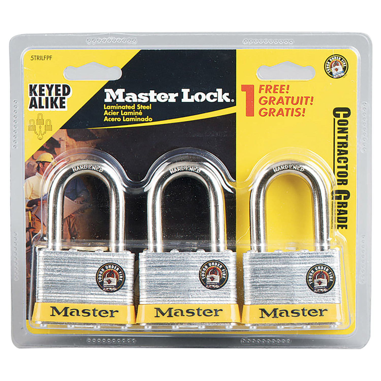 Master Lock 2 in. W Laminated Steel Double Locking Padlock Keyed Alike - Jamoozus