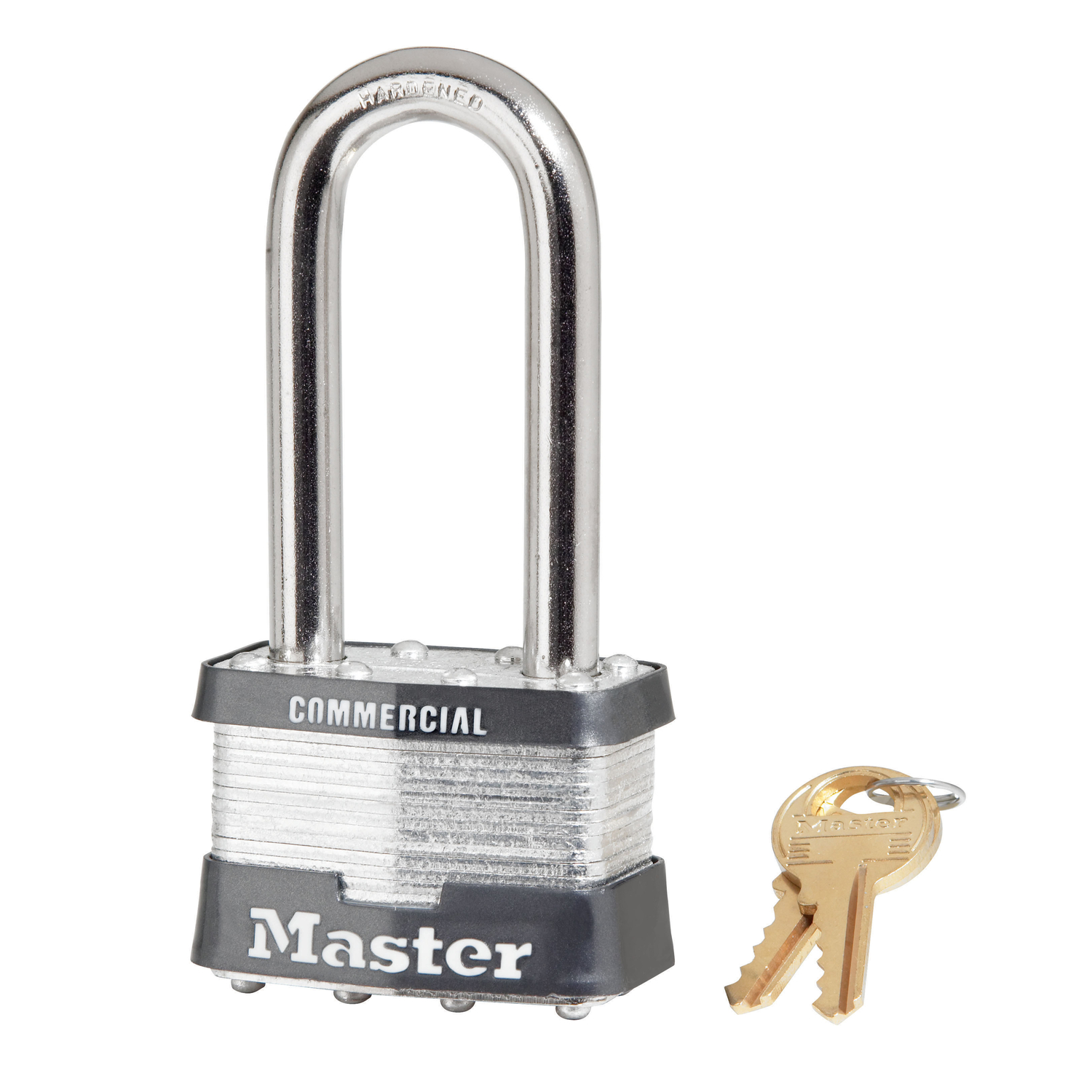 Master Lock 4.8 in. H X 2.2 in. W X 1.3 in. L Steel 4-Pin Cylinder Padlock Keyed Alike - Jamoozus