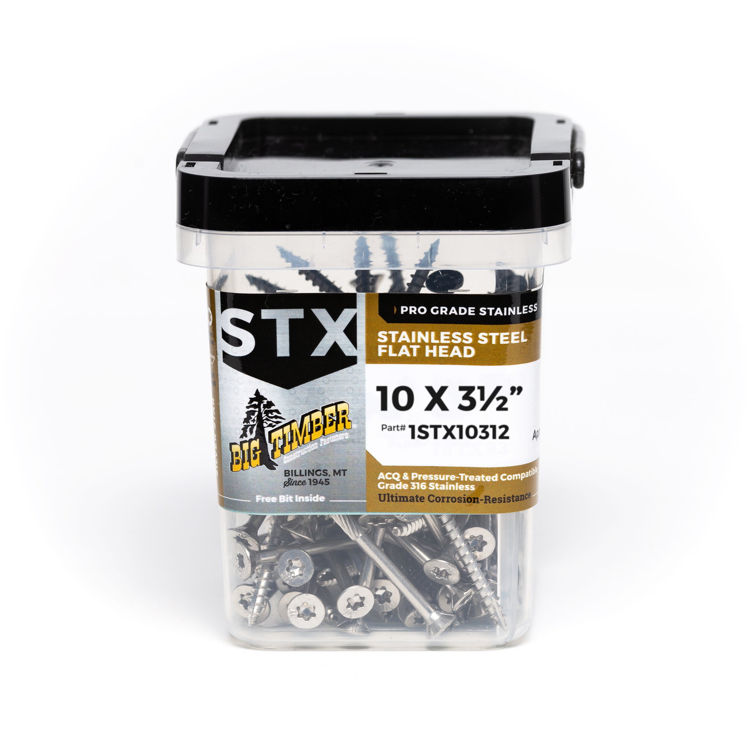 Big Timber No. 10 X 3-1/2 in. L Star Stainless Steel Screws 1 lb 67 pk - Jamoozus
