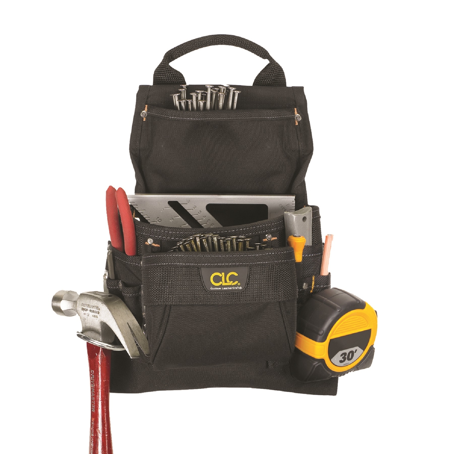 CLC 5 in. W X 15.25 in. H Ballistic Polyester Tool Bag 9 pocket Black 1 pc - Jamoozus