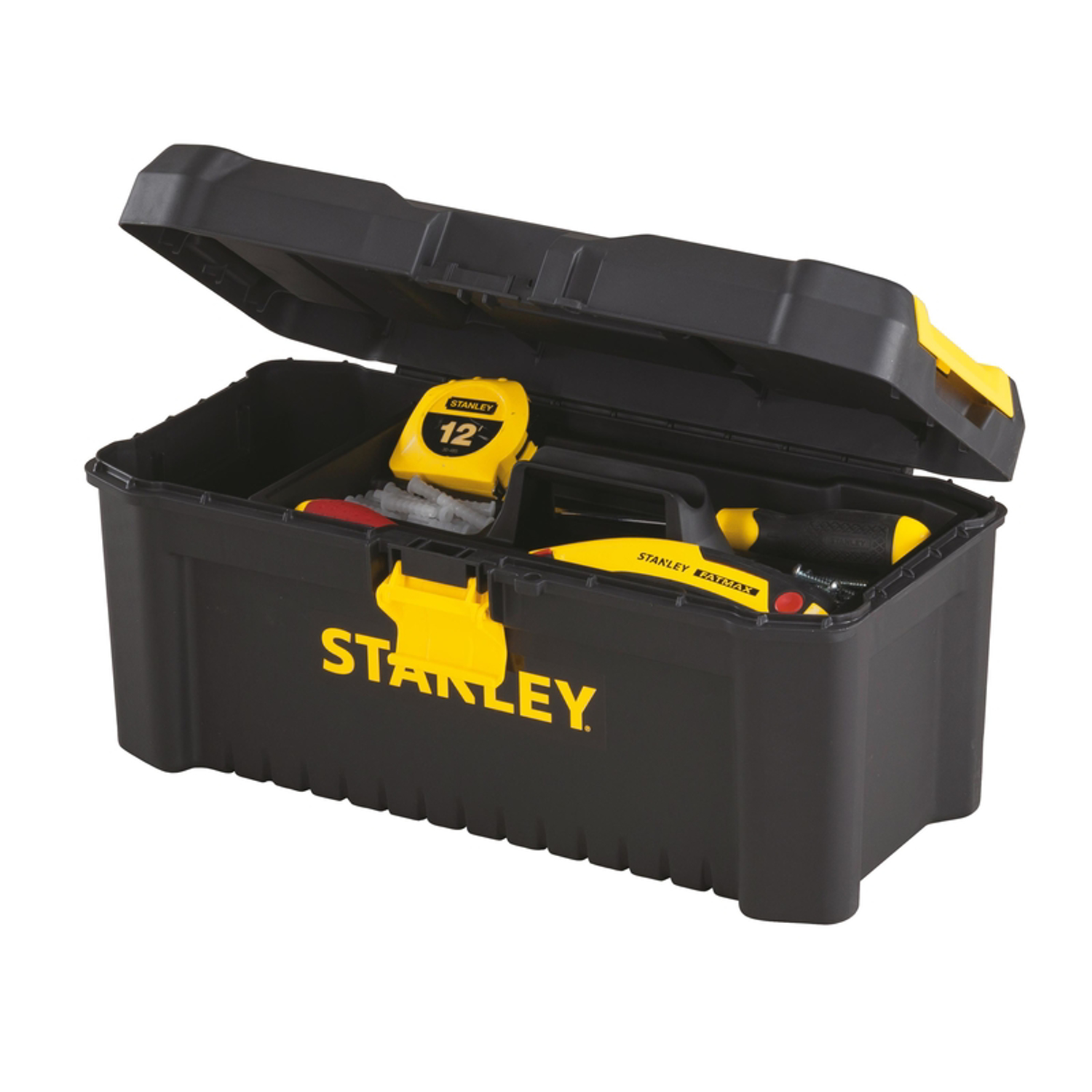 Stanley Essential 16.25 in. Tool Box Black/Yellow - Jamoozus