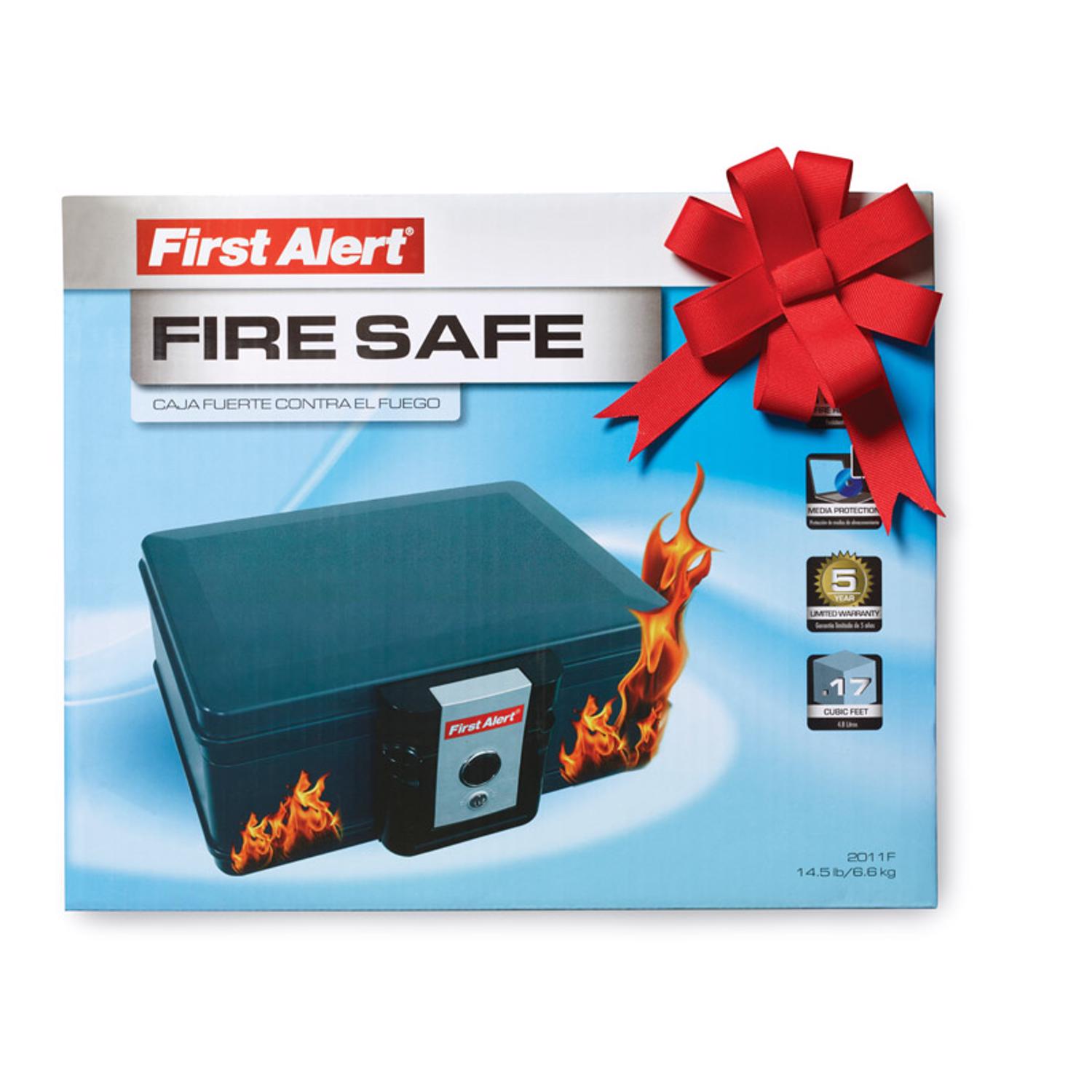 First Alert 0.17 cu ft Key Lock Blue Fireproof Safe - Jamoozus