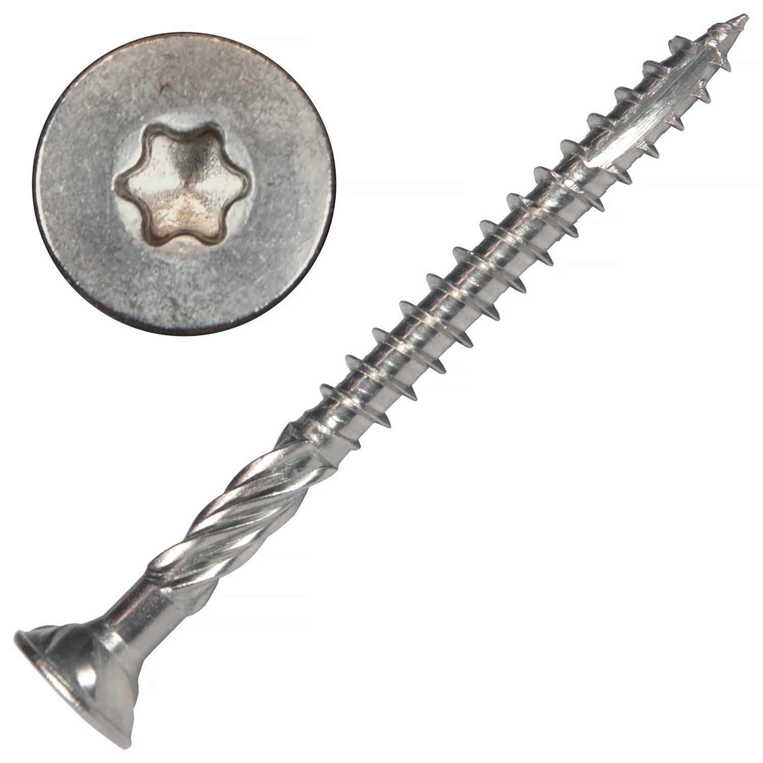 Screw Products AXIS No. 8 X 2 in. L Star Stainless Steel Wood Screws 1 lb 138 pk - Jamoozus
