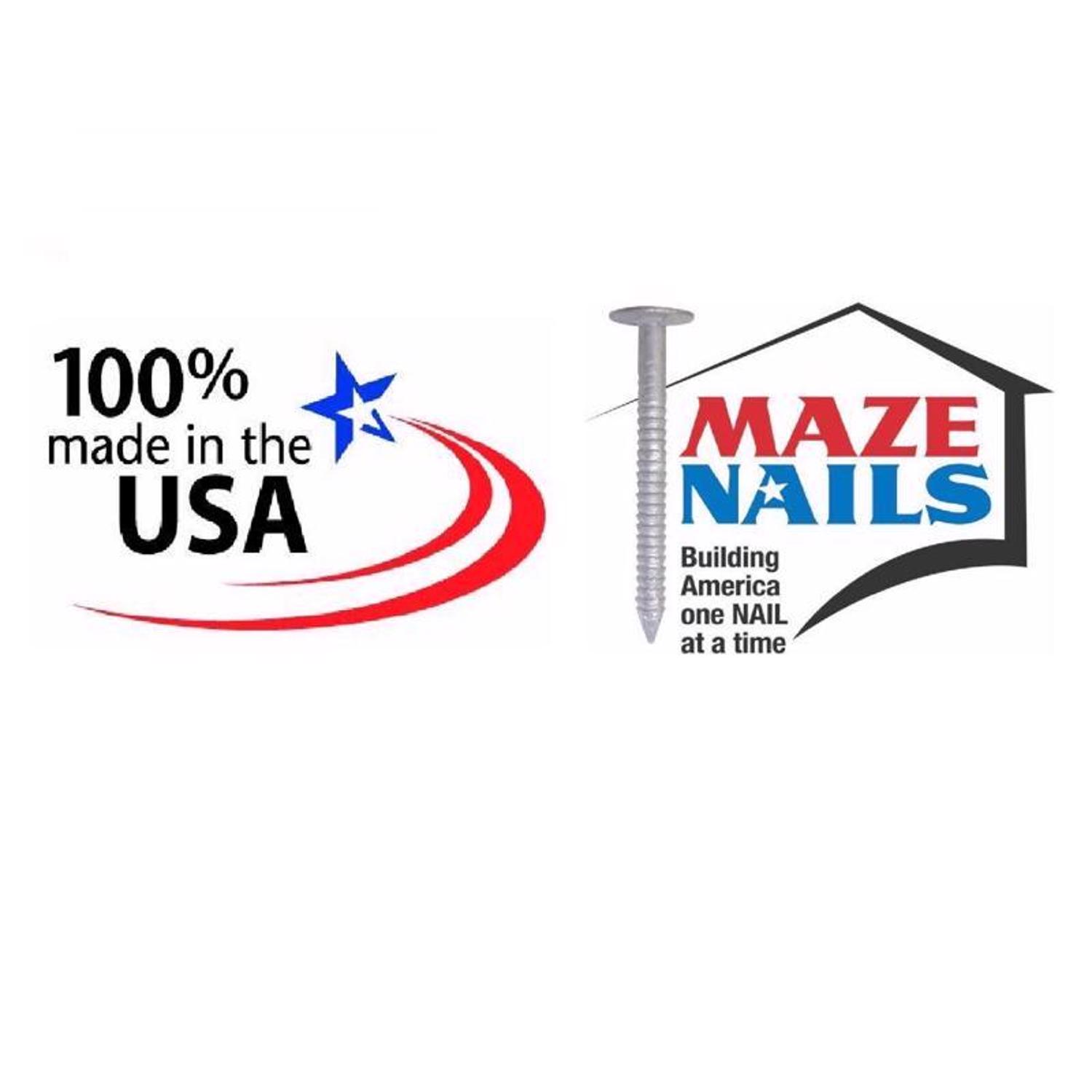 Maze 2.5 in. Masonry Heat Treated Carbon Steel Nail Flat Head 1 lb - Jamoozus