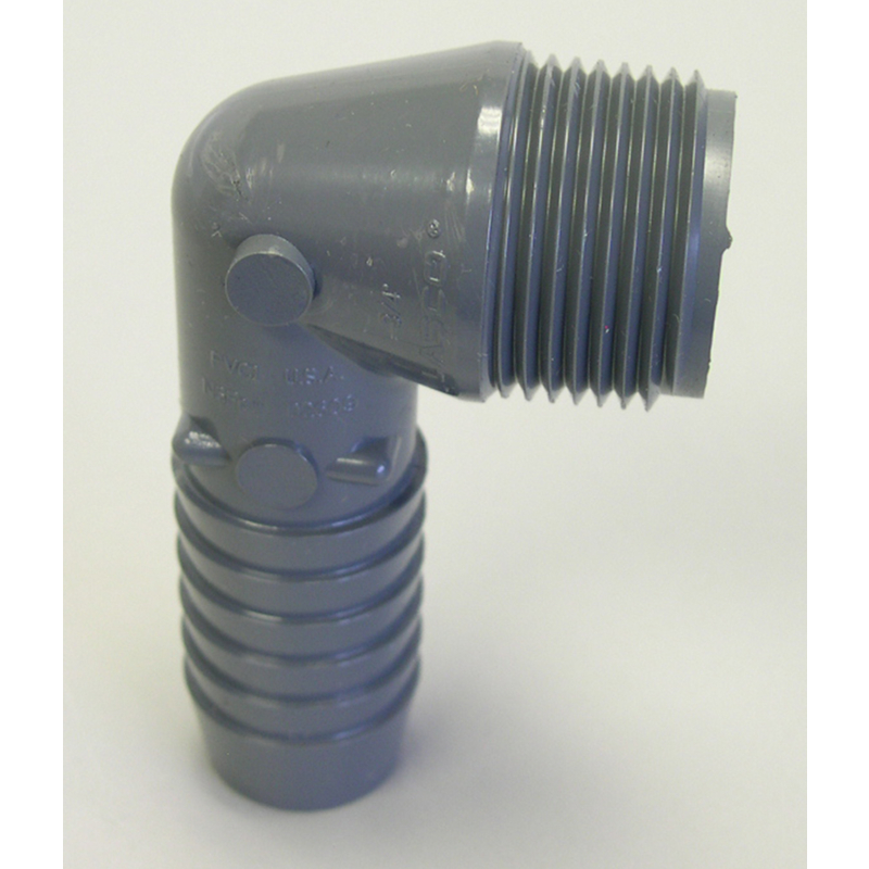 Campbell Schedule 40, 80, 120 1-1/2 in. Insert X 1-1/2 in. D MPT PVC Elbow 1 pk - Jamoozus