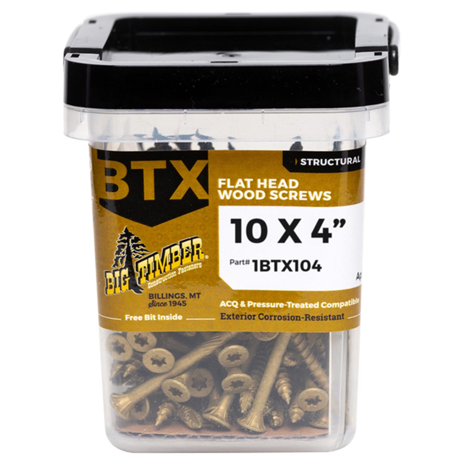 Big Timber No. 10 X 4 in. L Star Bronze Wood Screws 1 lb 48 pk - Jamoozus