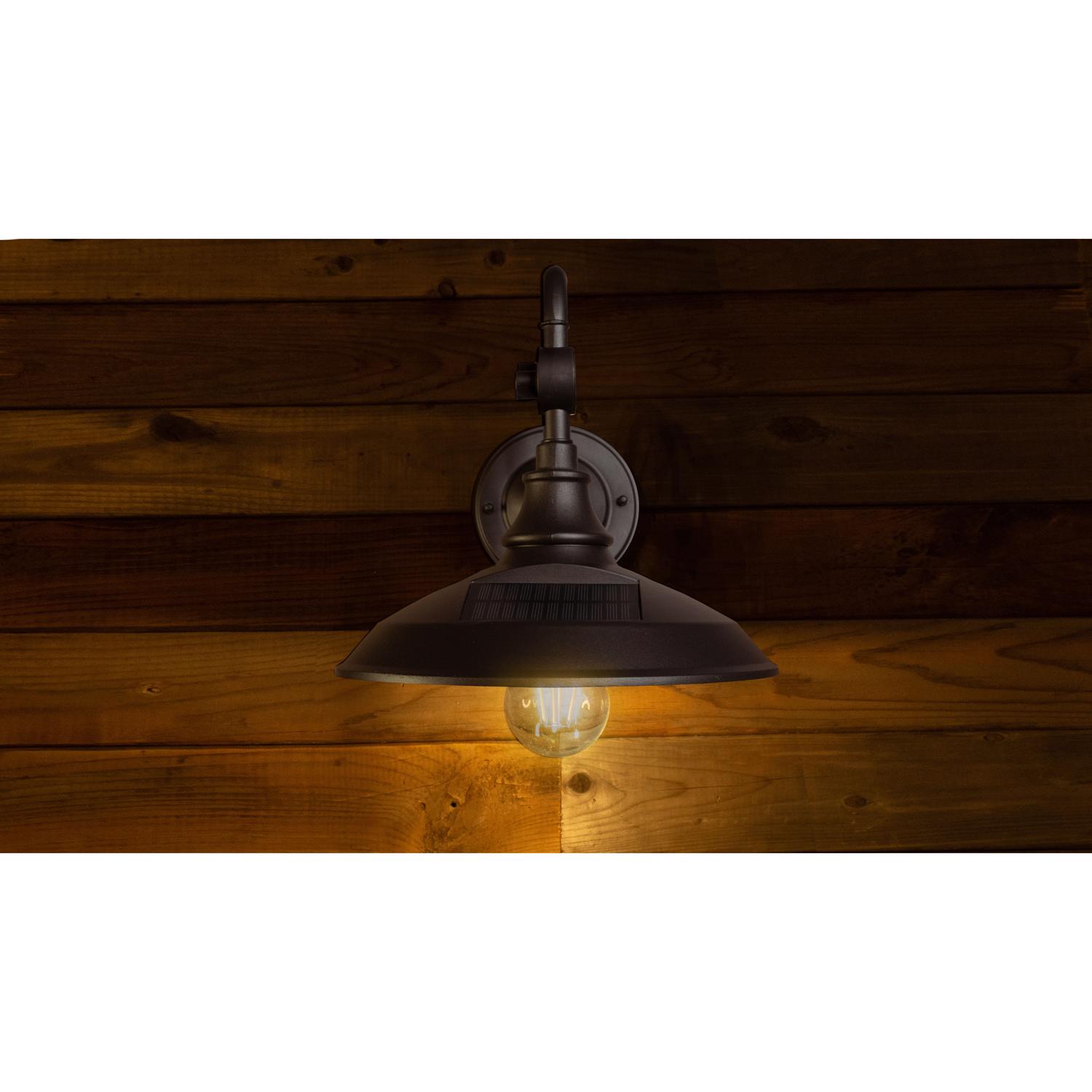 Classy Caps Dusk to Dawn Solar Powered LED Black Barn Light - Jamoozus