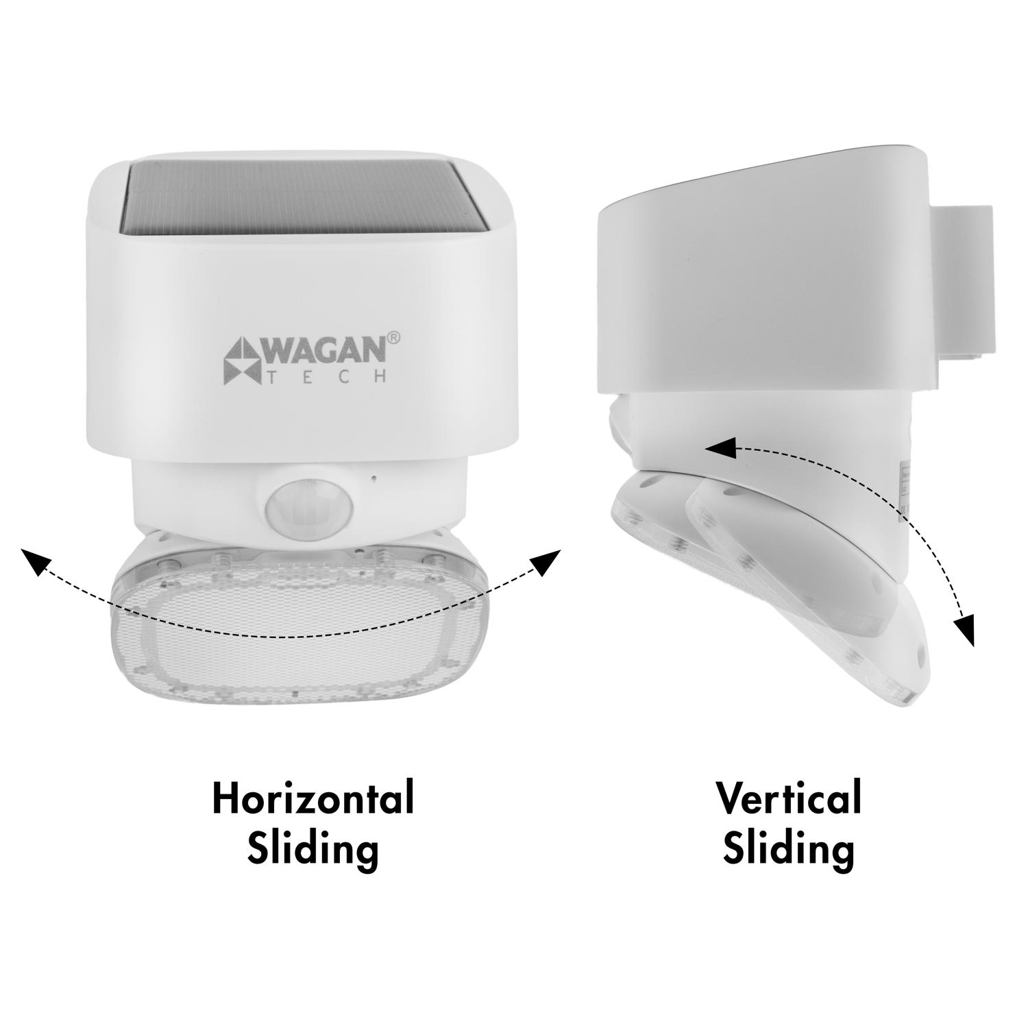 Wagan Tech Motion-Sensing Solar Powered LED White Security Wall Light - Jamoozus