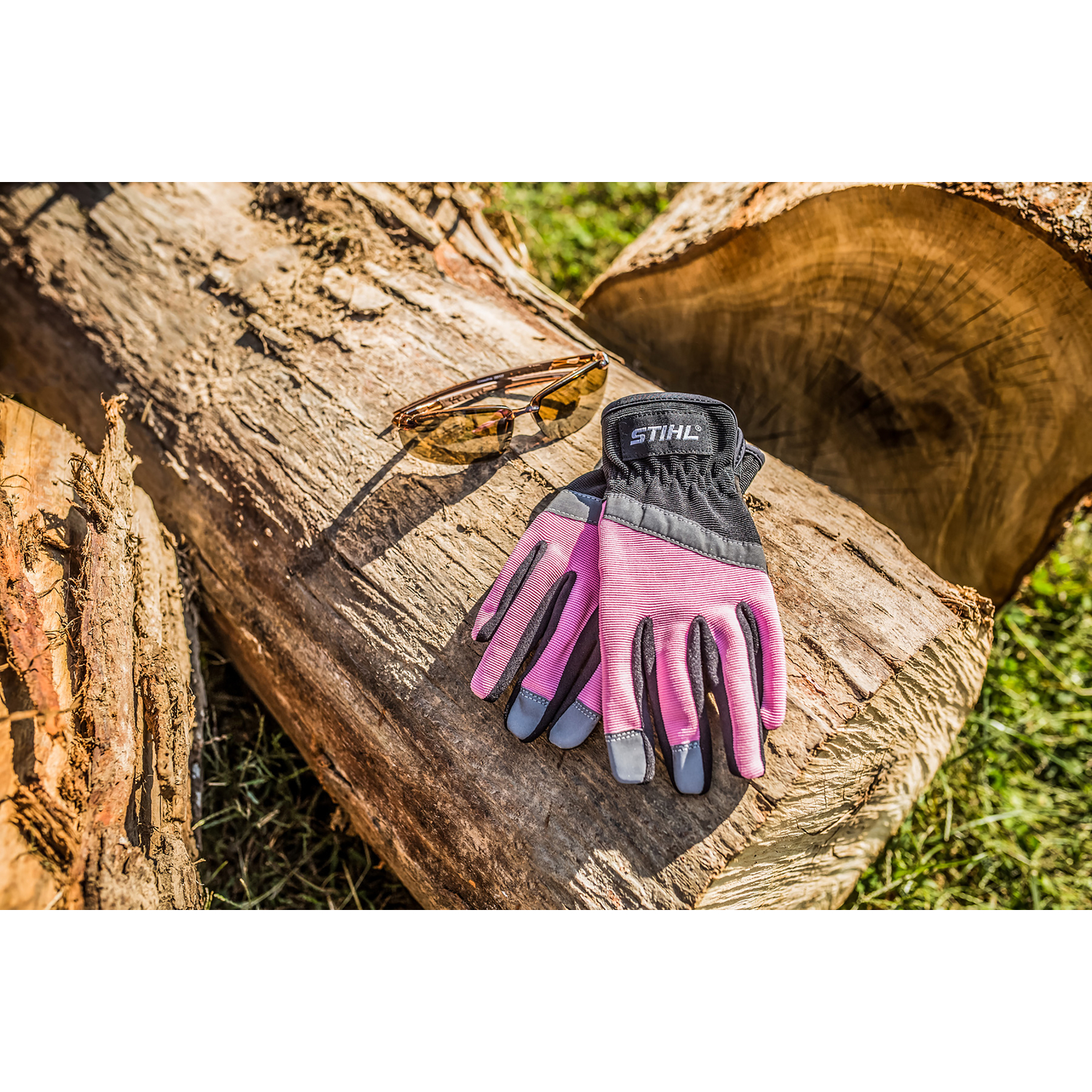 STIHL Cotton Candy S Spandex Black/Pink Gloves - Jamoozus