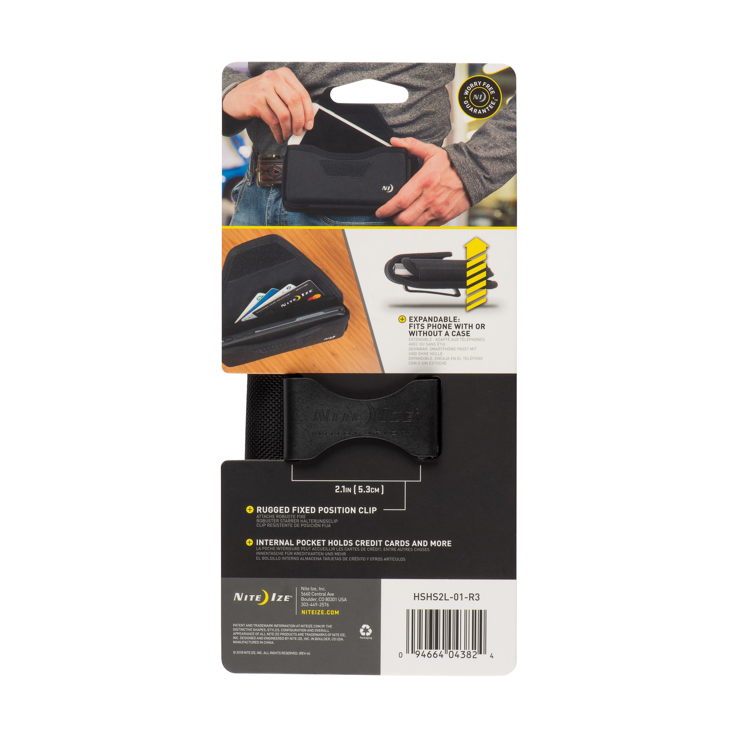 Nite Ize Hardshell Black Horizontal Belt Clip and Phone Holder For Universal - Jamoozus