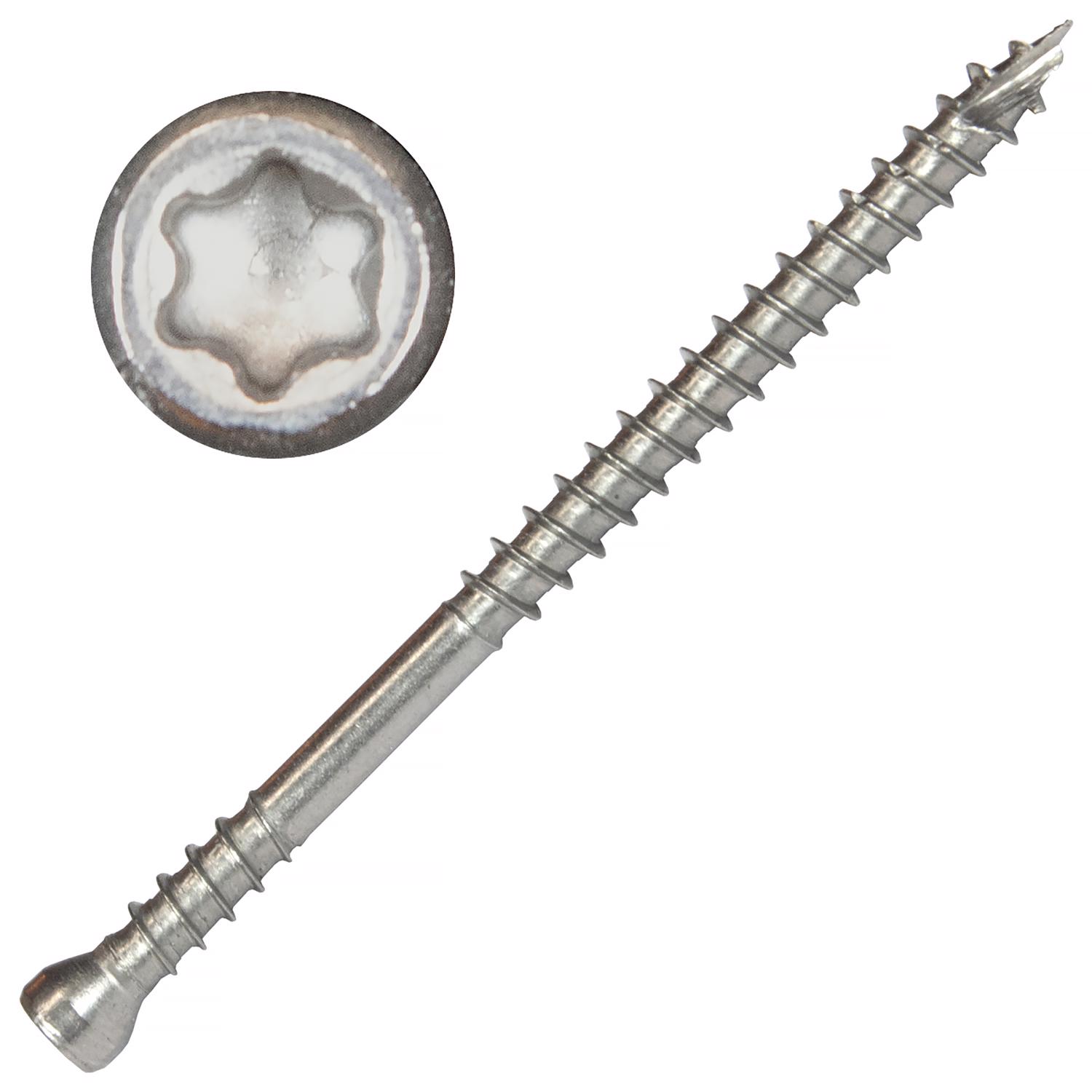 Screw Products PICO No. 8 X 2-1/2 in. L Star Wood Screws 1 lb 119 pk - Jamoozus