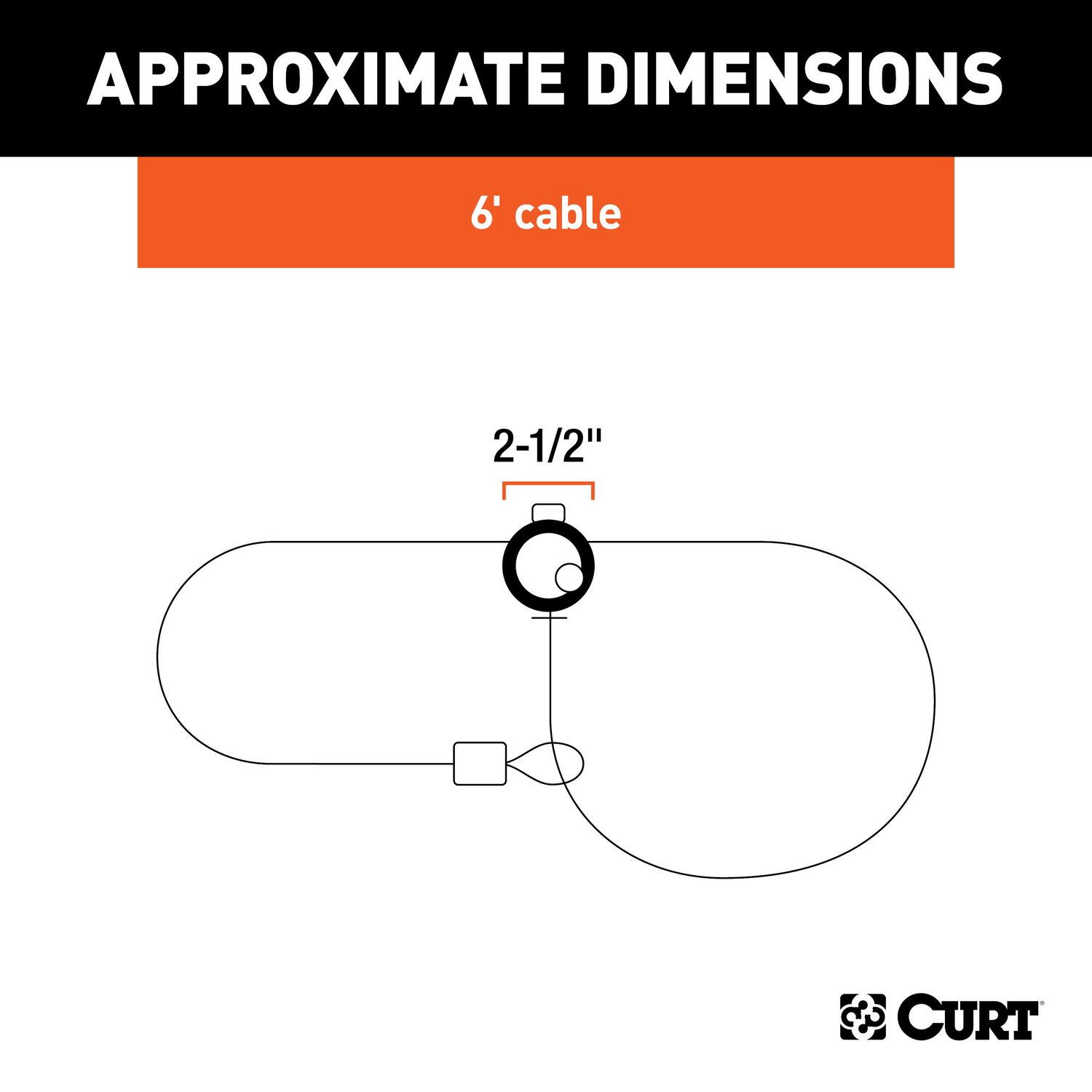 CURT 3/8 in. W X 72 in. L Steel Key Cable Lock - Jamoozus