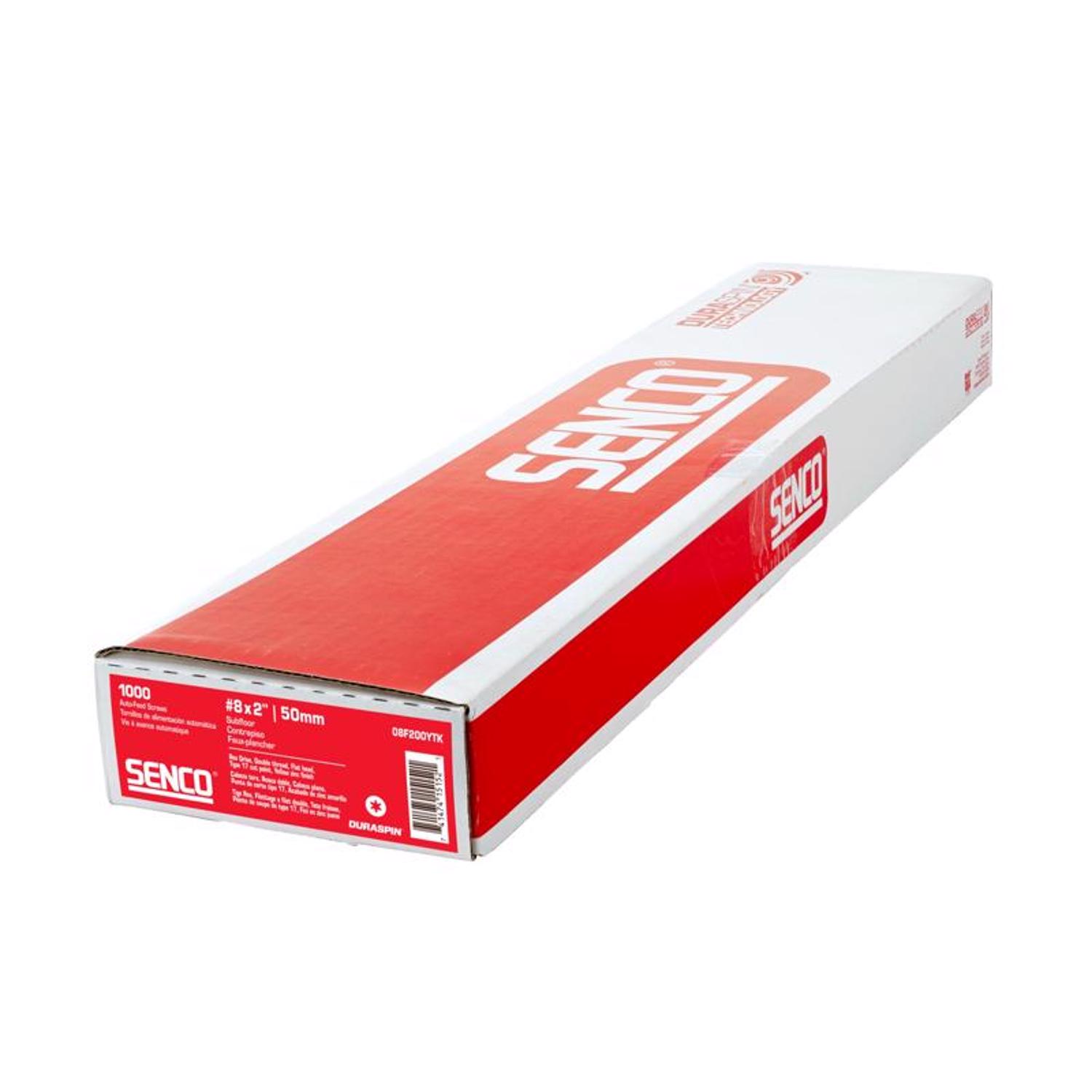 Senco No. 8 X 2 in. L Rex Yellow Zinc Wood Screws 1000 pk - Jamoozus