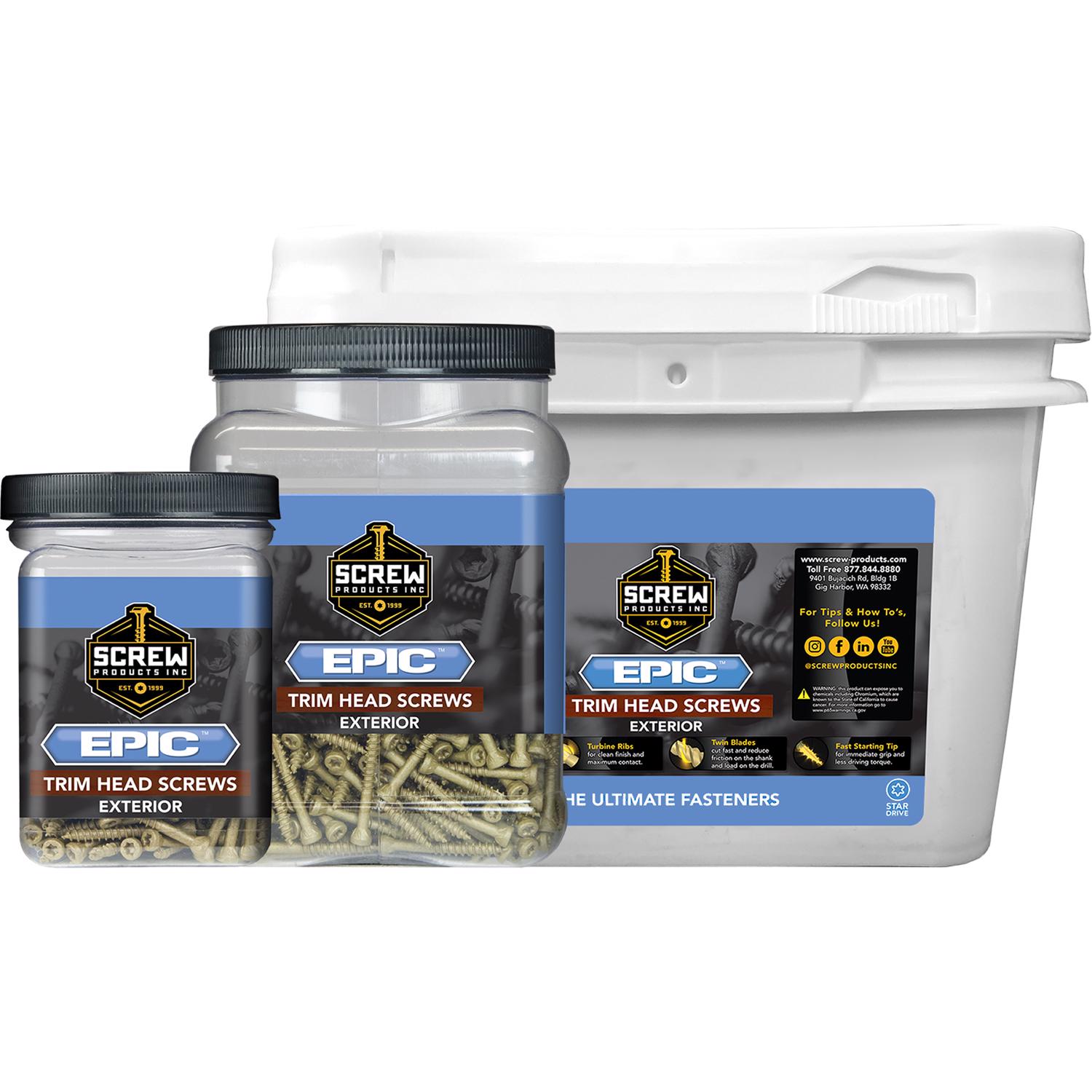 Screw Products EPIC No. 9 X 1.625 in. L Star Coated Trim Screws 5 lb 740 pk - Jamoozus