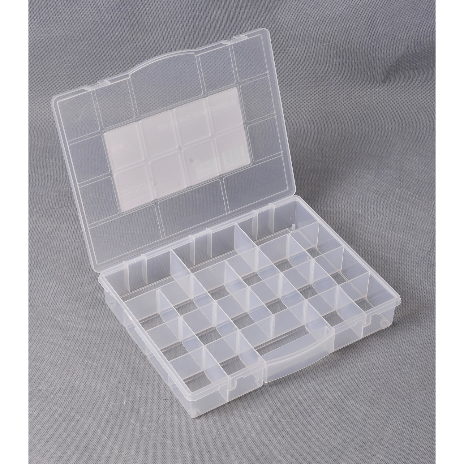 Ace 14-1/2 in. W X 2-11/16 in. H Storage Box Plastic 20 compartments Clear - Jamoozus