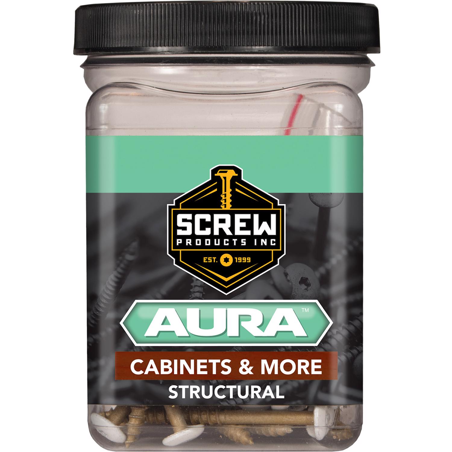 Screw Products AURA No. 10 X 3 in. L Star White Cabinet Screws 1 lb 54 pk - Jamoozus