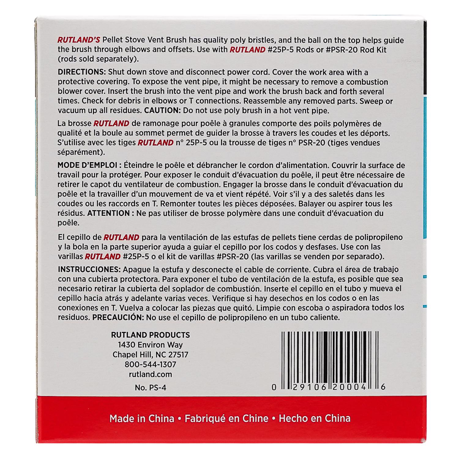 Rutland Round Poly Pellet Stove Vent Brush - Jamoozus