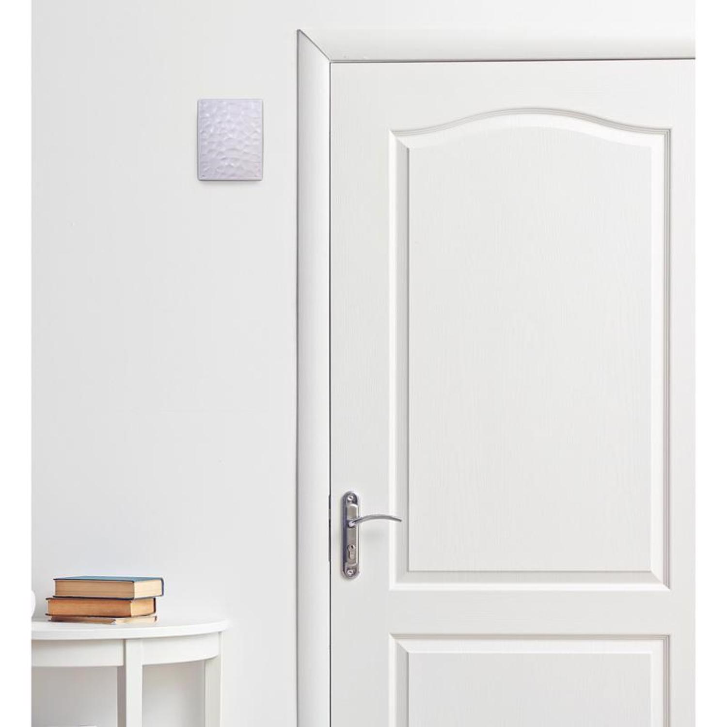 Heath Zenith Hammered White Plastic Wireless Door Chime Kit - Jamoozus