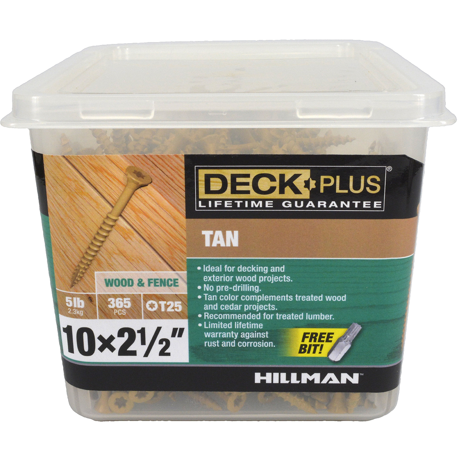Deck Plus No. 10 X 2-1/2 in. L Tan Star Flat Head Exterior Deck Screws 5 lb - Jamoozus