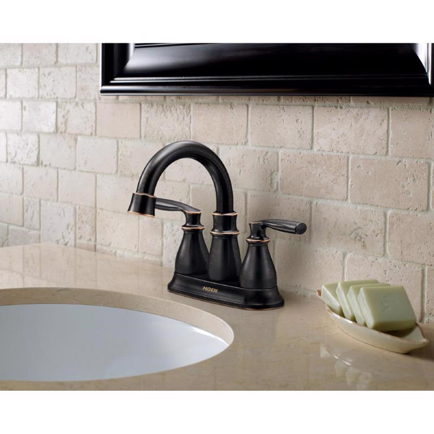 Moen Hilliard Bronze Bathroom Faucet 4 in. - Jamoozus