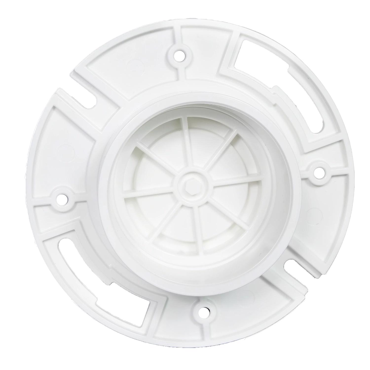 Charlotte Pipe Schedule 40 4 in. Hub X 3 in. D Hub PVC Floor Flange 1 pk - Jamoozus