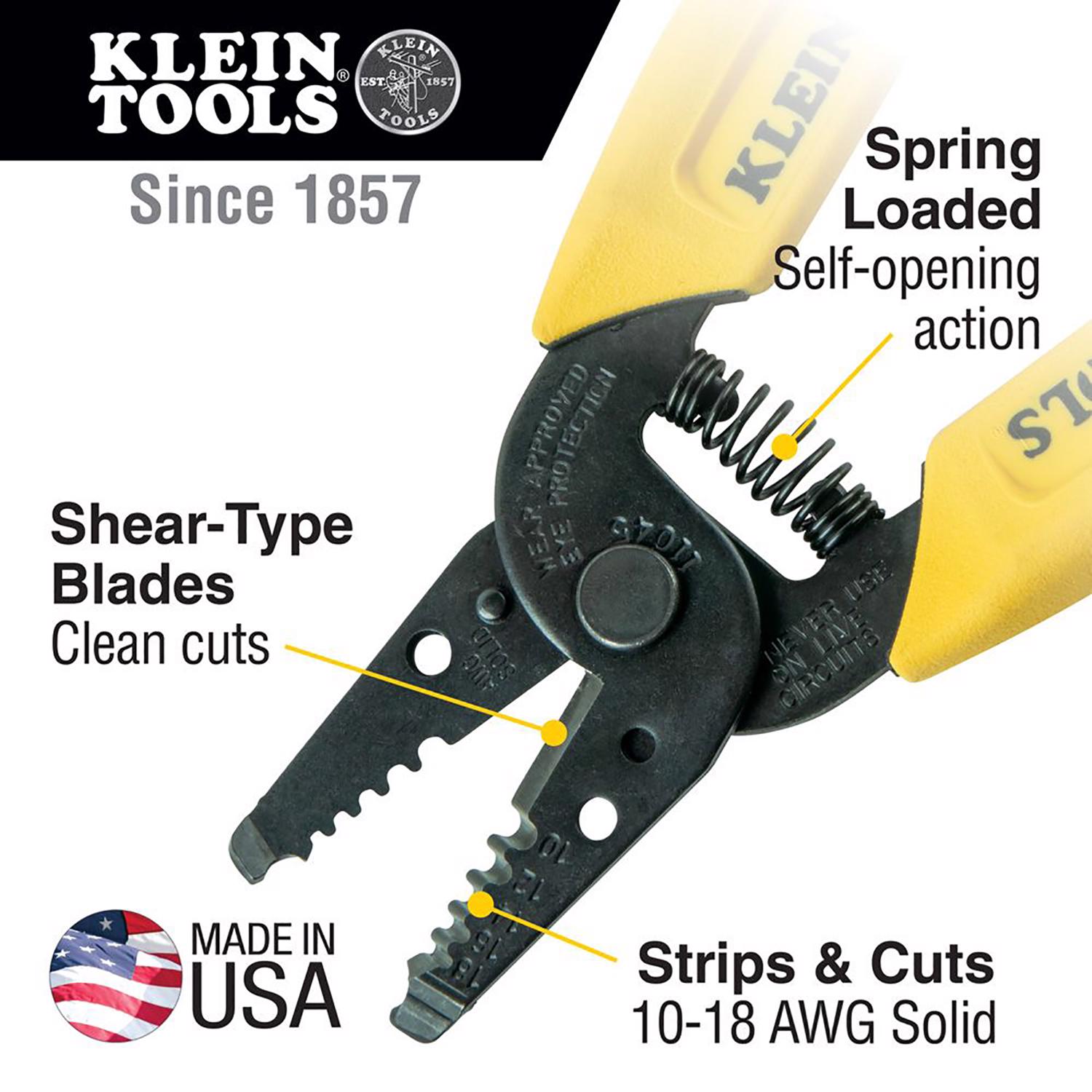 Klein Tools 18 Ga. 6-1/4 in. L Wire Stripper/Cutter - Jamoozus