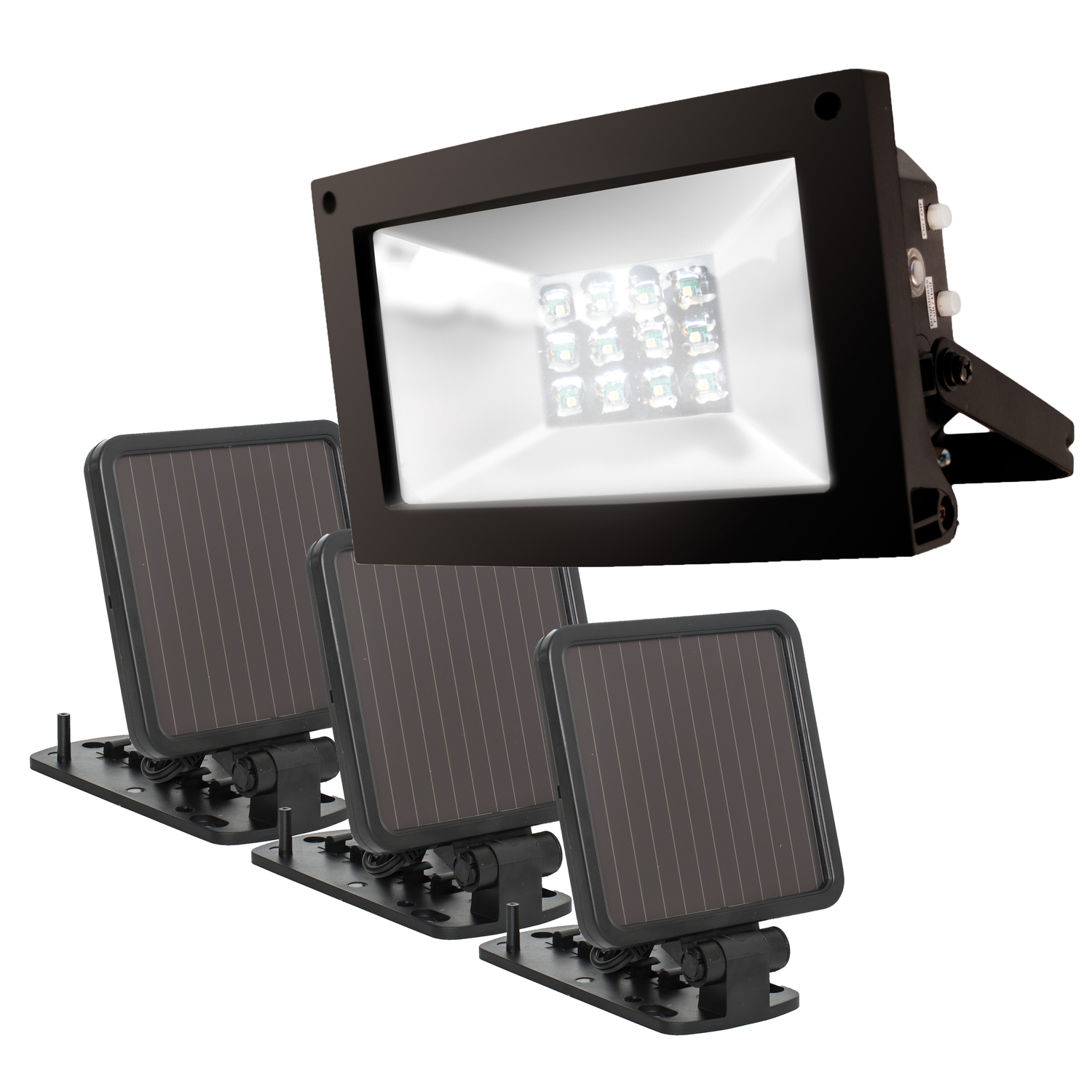 Maxsa Dusk to Dawn Solar Powered LED Black Floodlight - Jamoozus