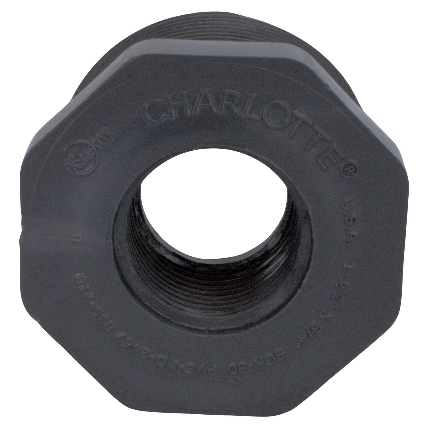 Charlotte Pipe Schedule 80 2 in. MPT X 3/4 in. D FPT PVC 11-11/16 in. Reducing Bushing 1 pk - Jamoozus