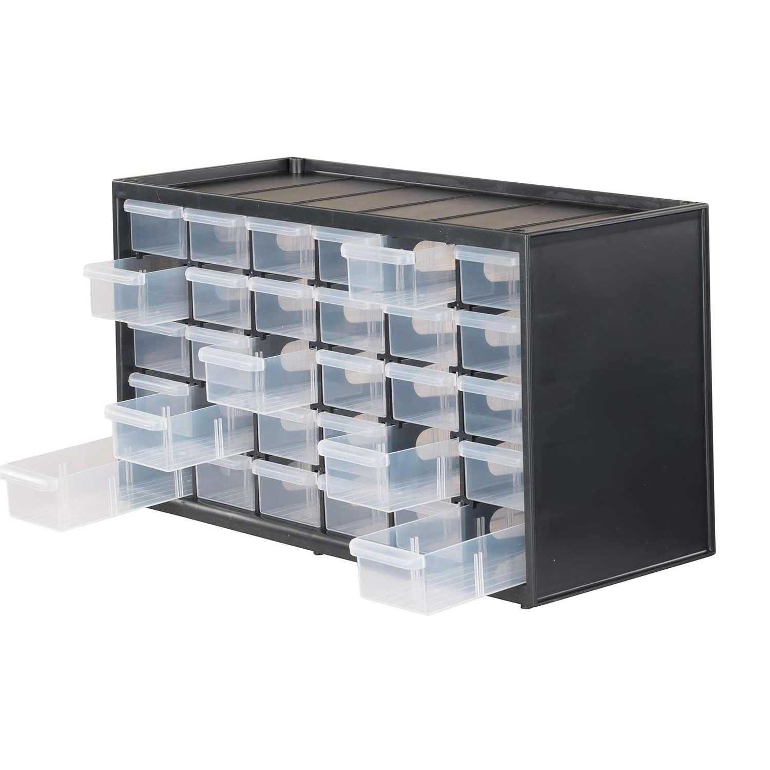 Stanley 14.38 in. W X 8.38 in. H X 6.125 in. D Bin System Polypropylene 30 compartments Black/Clear - Jamoozus