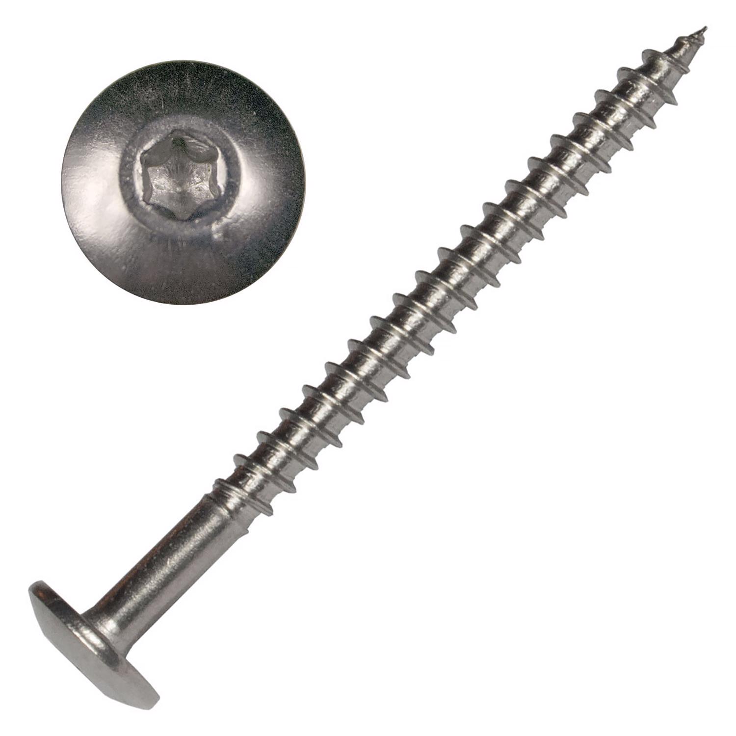 Screw Products AURA No. 10 X 2.5 in. L Star Cabinet Screws 1 lb 71 pk - Jamoozus