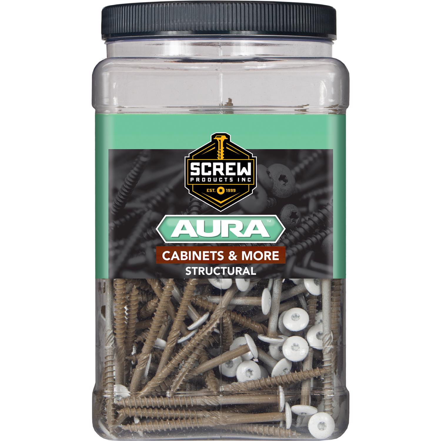 Screw Products AURA No. 10 X 3 in. L Star White Cabinet Screws 5 lb 270 pk - Jamoozus