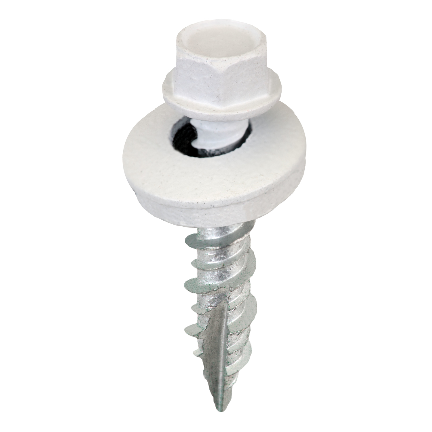 Acorn International No. 9 X 1 in. L Hex White Wood Screws 250 pk - Jamoozus