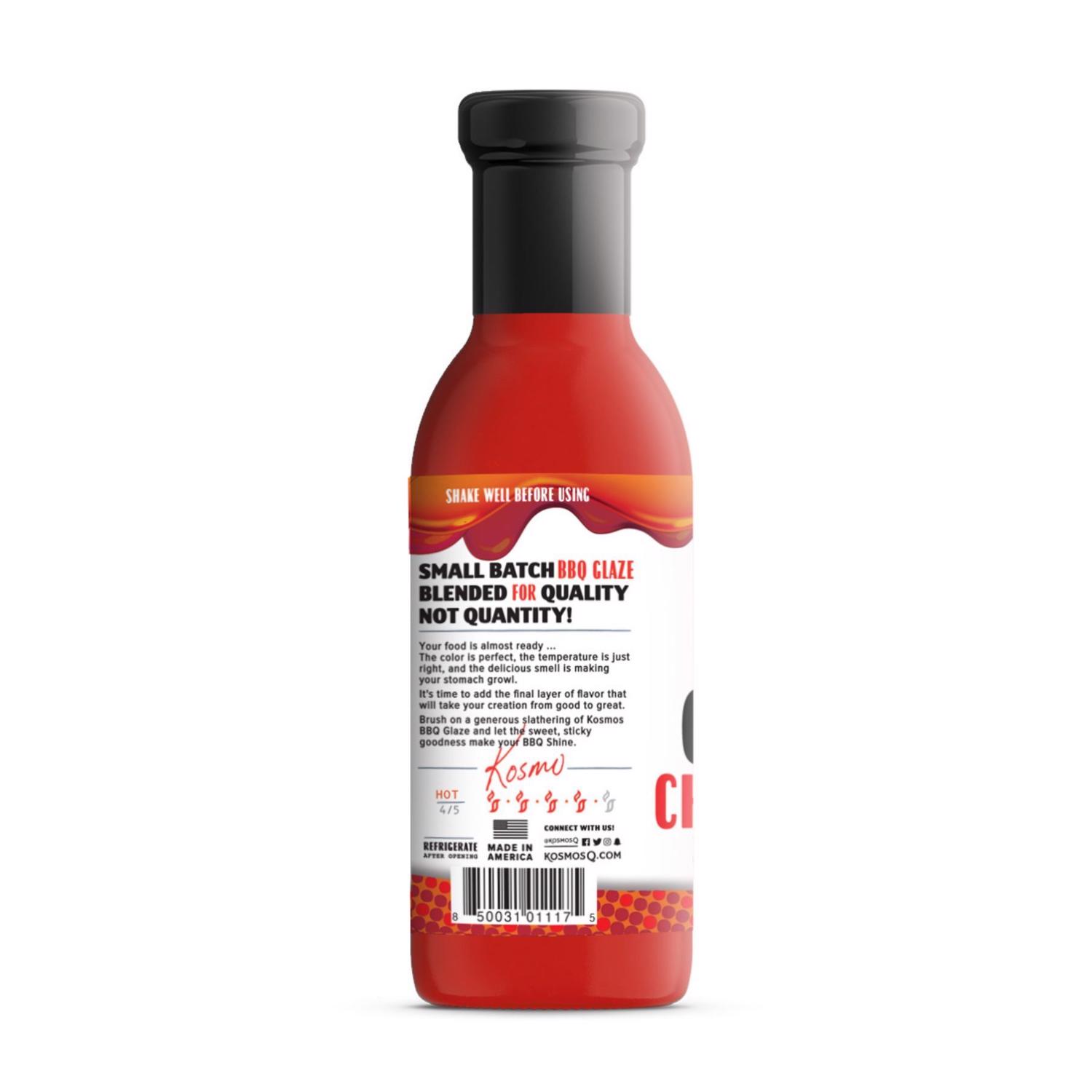 Kosmos Q BBQ Glaze Cherry Apple Habanero BBQ Sauce 16 oz - Jamoozus