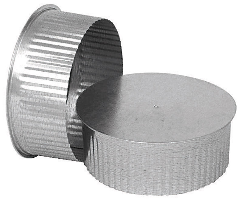 Imperial 6 in. D Galvanized steel Crimped Pipe End Cap - Jamoozus