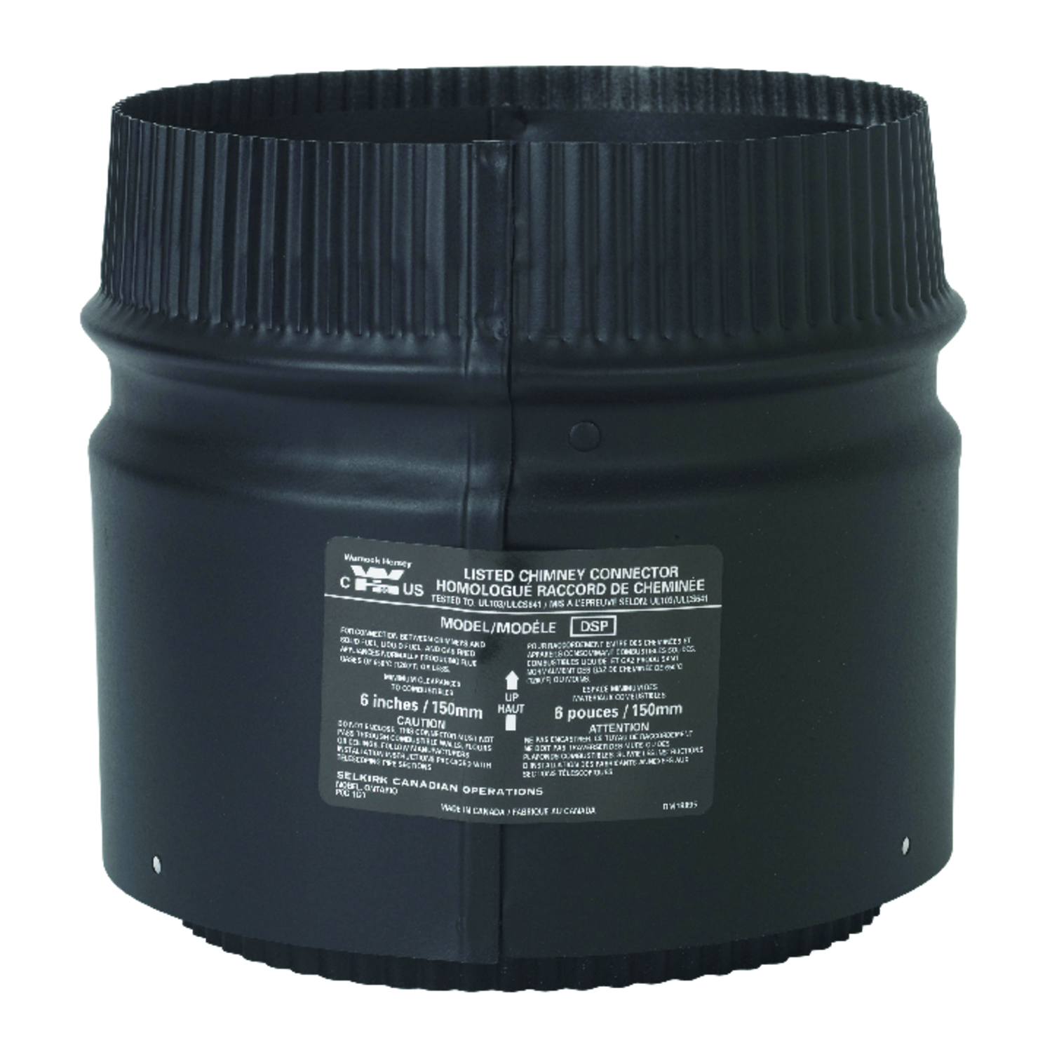 Selkirk Adjustable 6 in. D Aluminum/Galvanized Steel Stove Pipe Adapter - Jamoozus