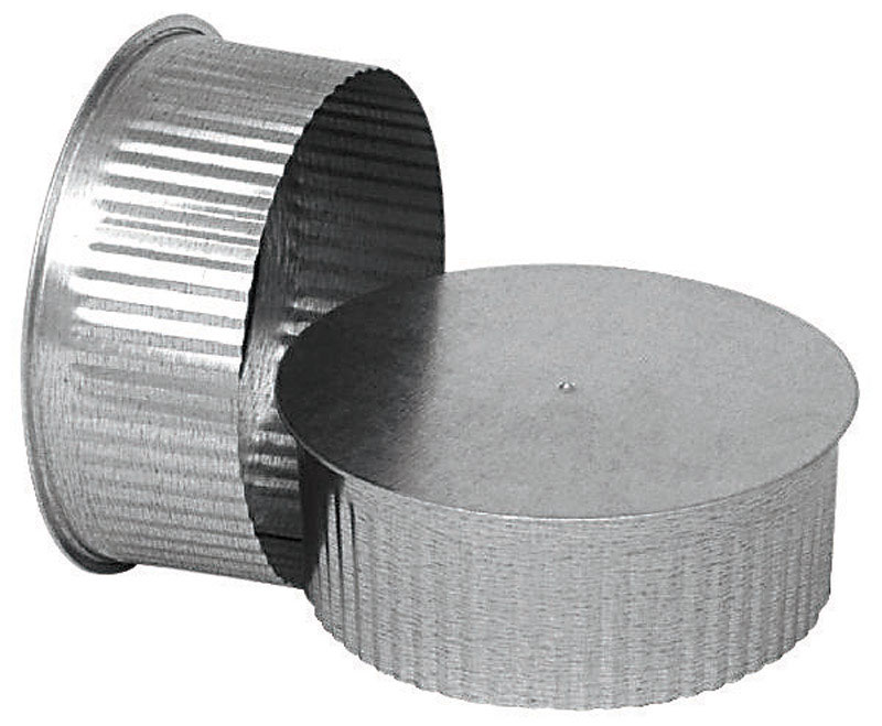 Imperial 7 in. D Galvanized steel Crimped Pipe End Cap - Jamoozus
