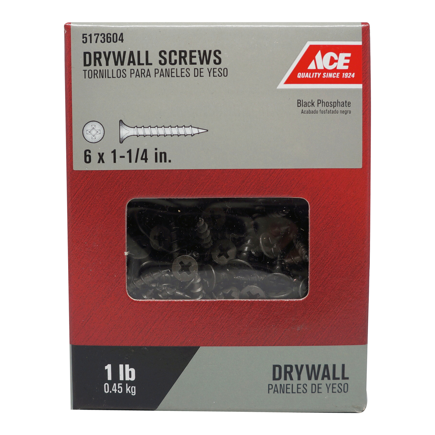 Ace No. 6 wire X 1-1/4 in. L Phillips Drywall Screws 1 lb 288 pk - Jamoozus