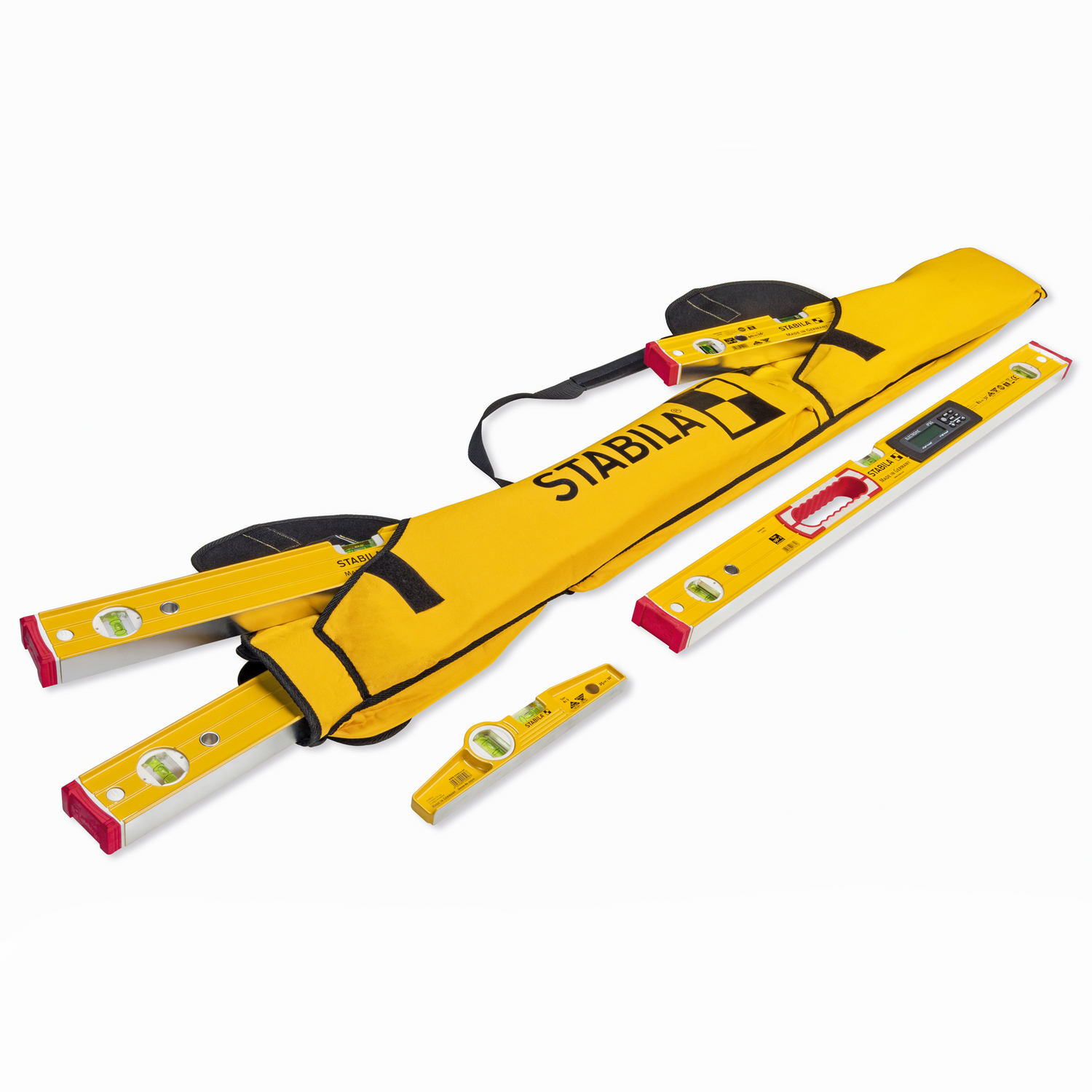 STABILA 48 in. W X 2.5 in. H Nylon 48 inch Level Carrying Case 5 pocket Yellow 1 pc - Jamoozus