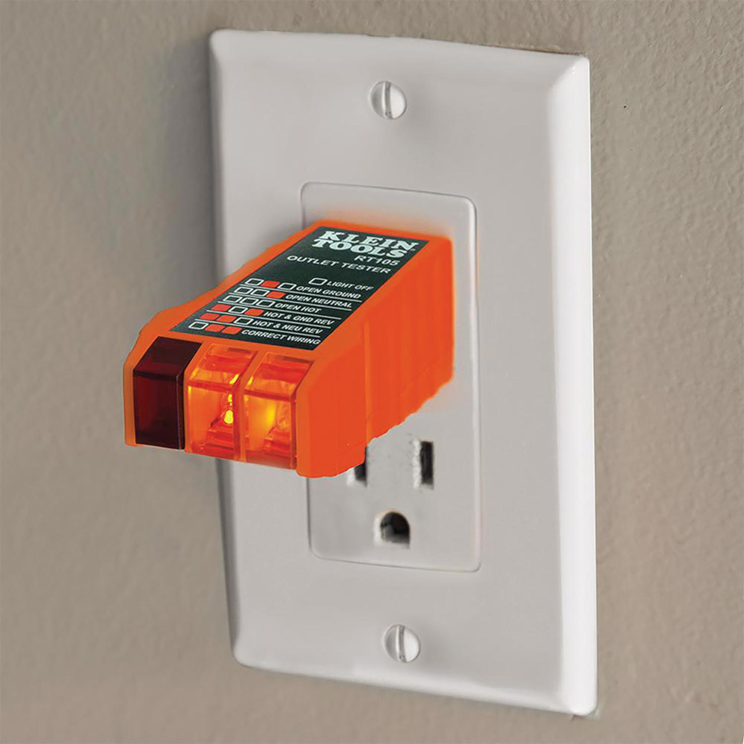 Klein Tools Dual Range Voltage Tester w/Receptacle Tester - Jamoozus