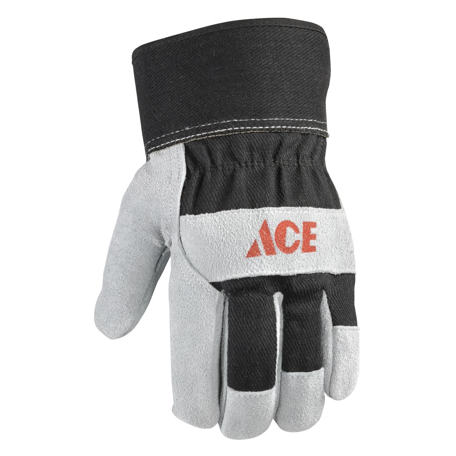 Ace Men's Indoor/Outdoor Work Gloves Black/Gray L 1 pair - Jamoozus