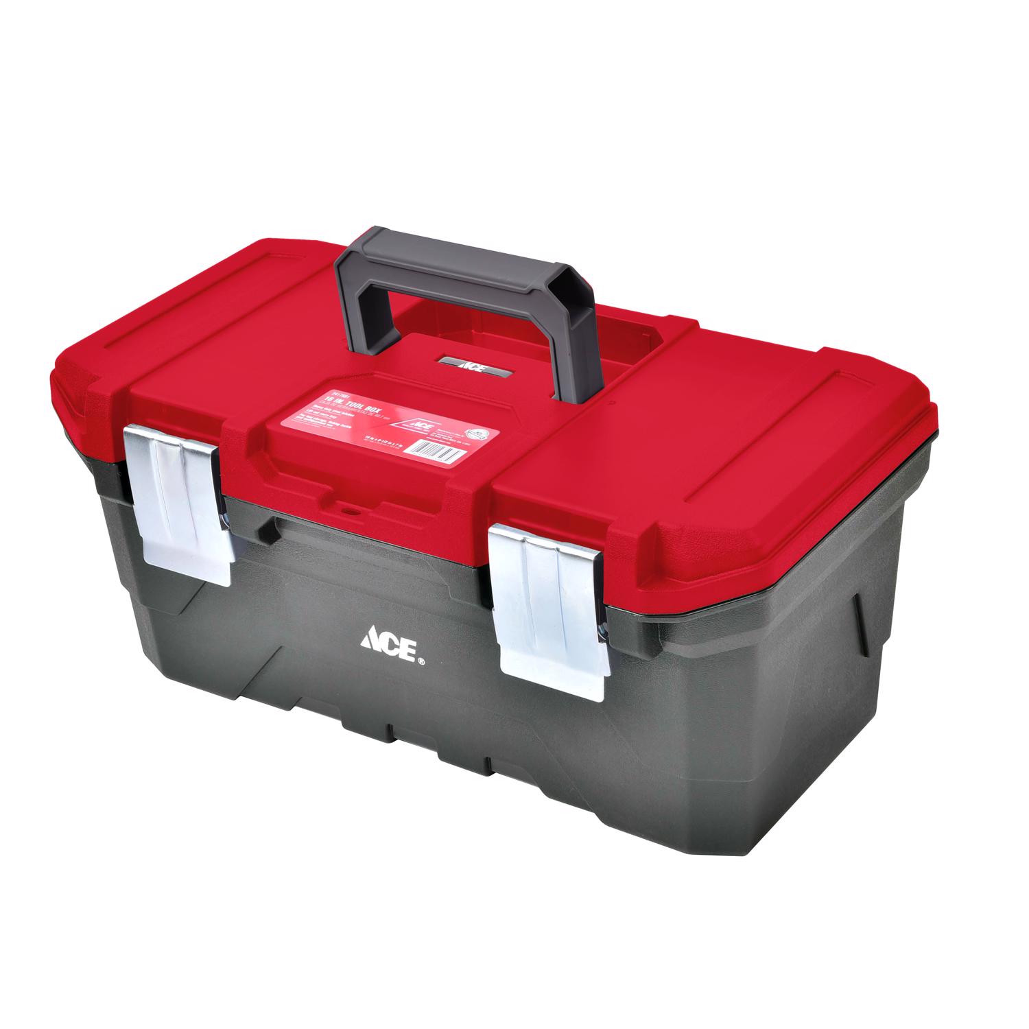 Ace 16 in. Tool Box Black/Red - Jamoozus