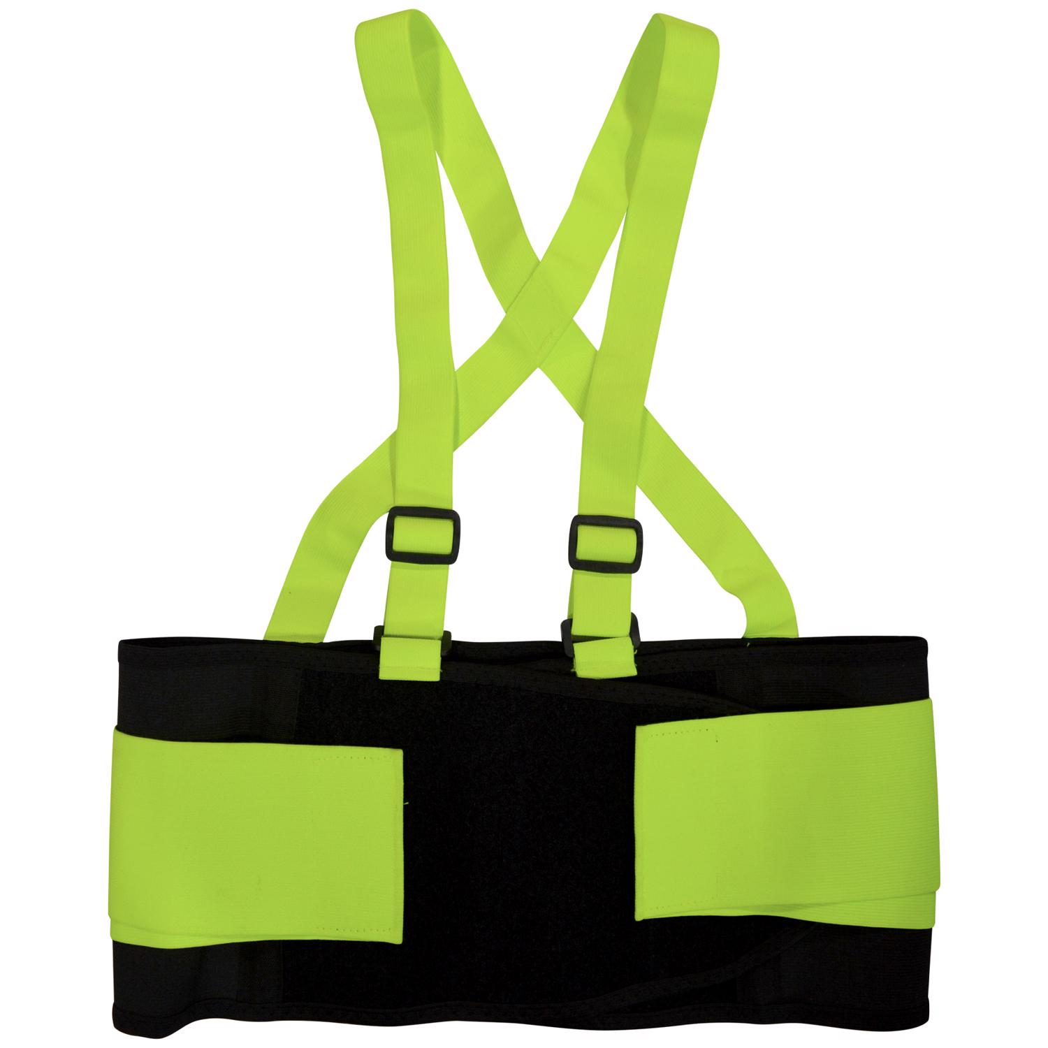 General Electric 42 in. 48 in. Polyester High Visibility Back Support Belt Black/Green XL 1 pc - Jamoozus