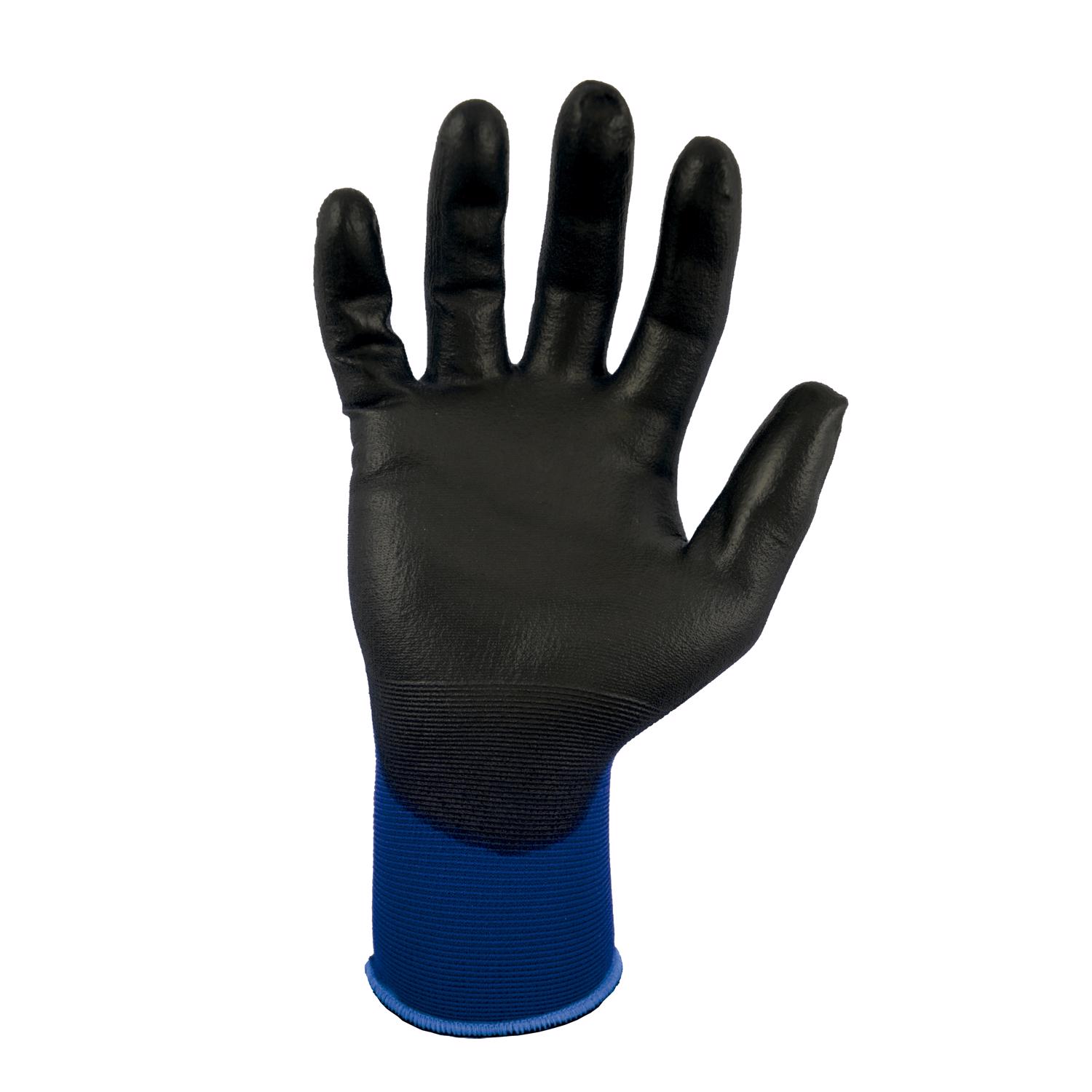 General Electric Unisex Dipped Gloves Black/Blue M 1 pair - Jamoozus