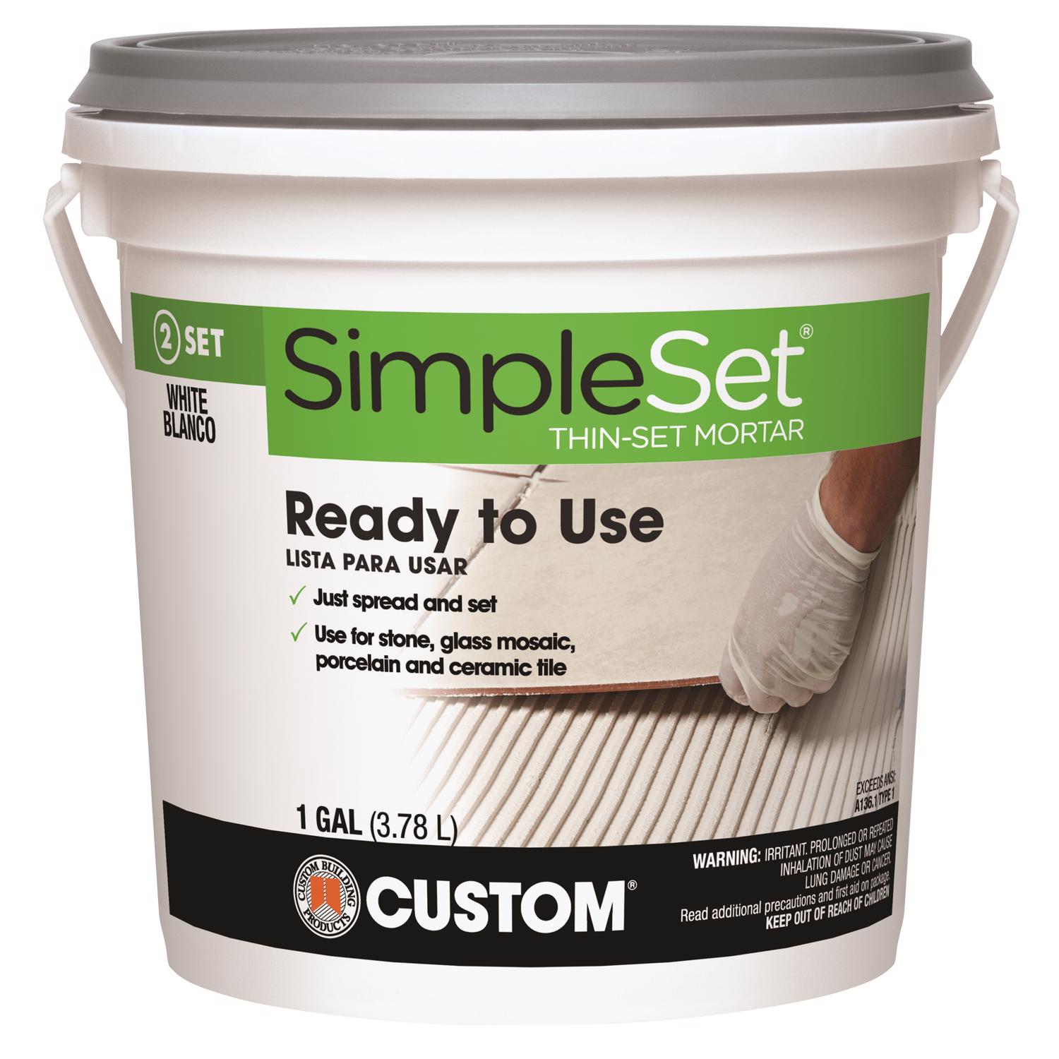 Custom Building Products SimpleSet White Thin-Set Mortar 1 gal - Jamoozus